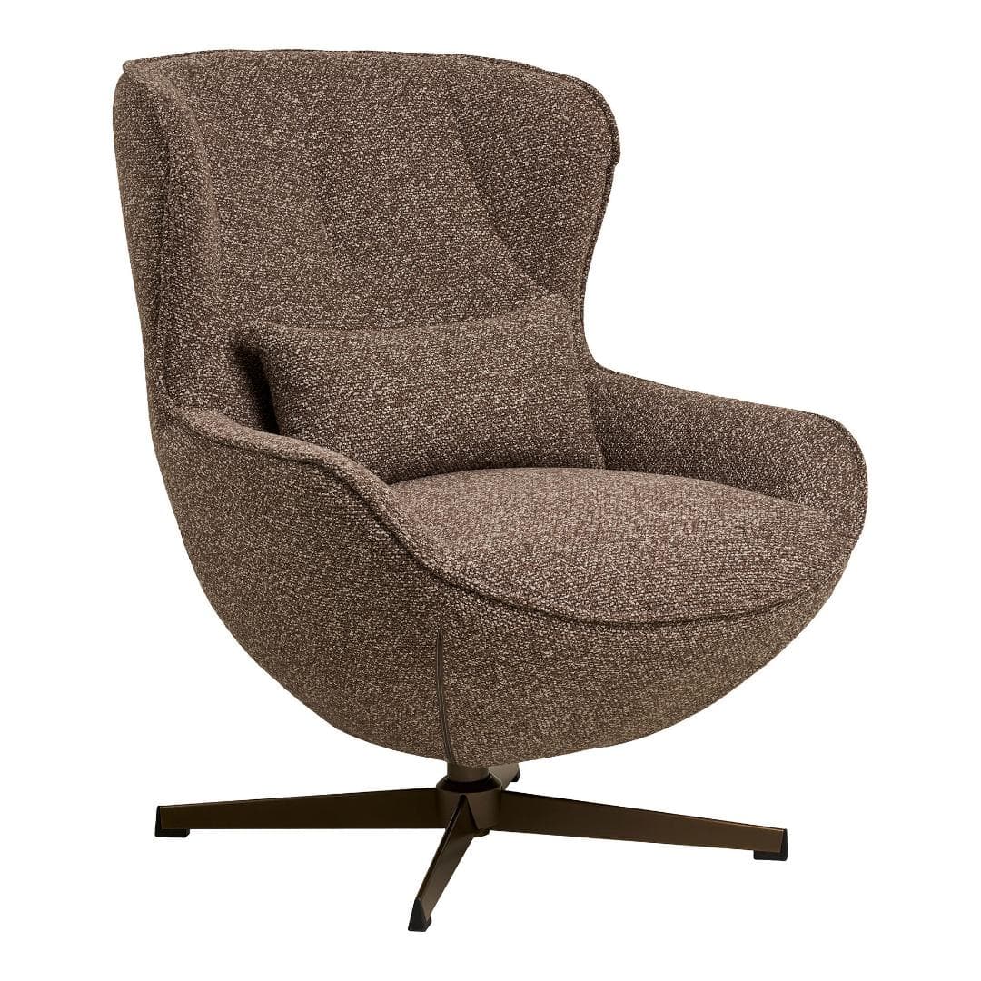 Signe Sessel mit Drehfunktion braun.