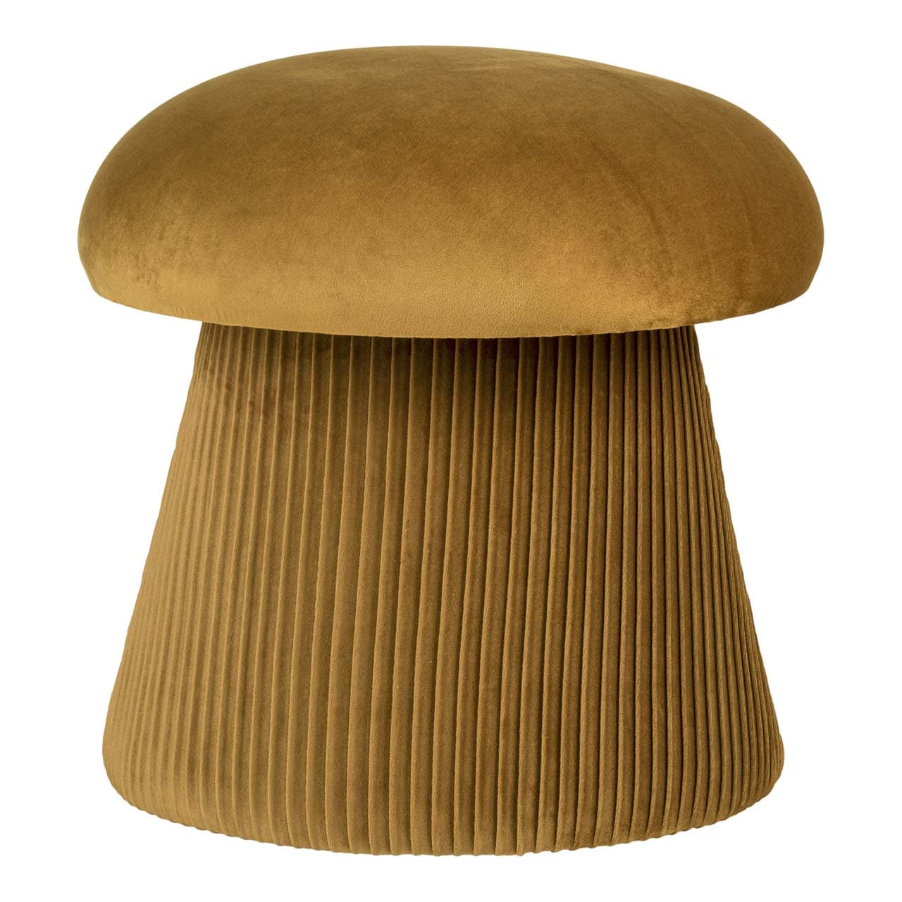 Hampton Pouf Velour Ø39cm ocker.