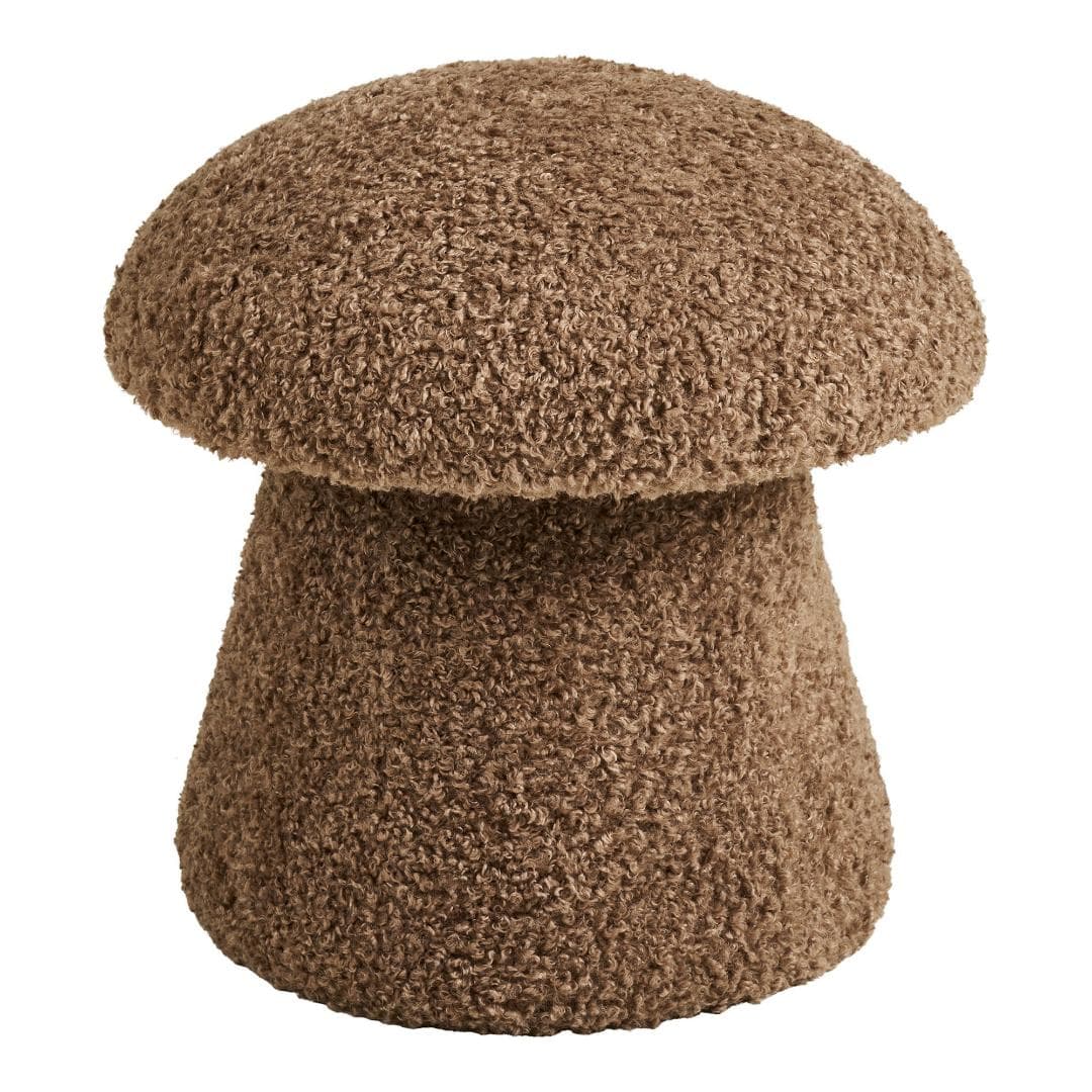 Gida Pouf Ø45cm Kunstfell braun.