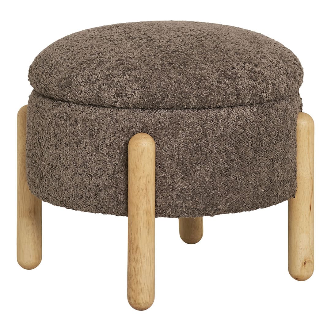 Medas Pouf Mit Aufbewahrung braun.