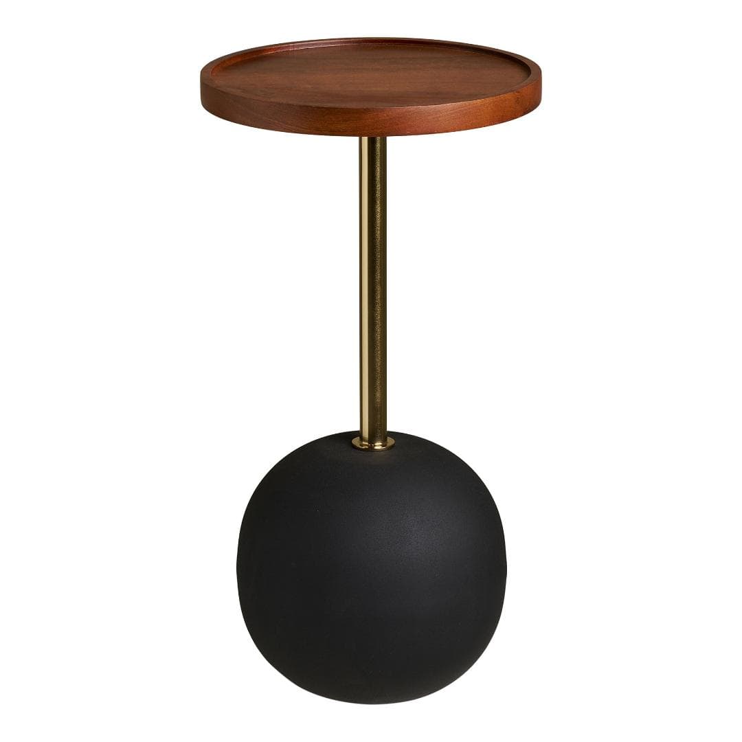 Ronja Eckbord Ø30cm natur, schwarz.