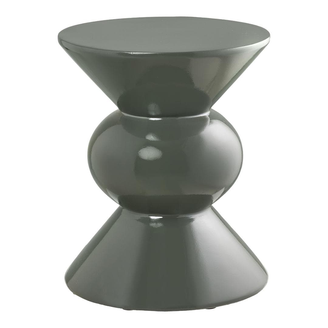 Iben Couchtisch Eckentisch Ø34cm grün.