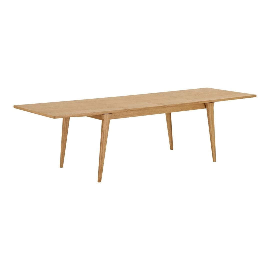 Oline Esstisch 100x240,290,340 inkl. 2 Zusatzplatten natur.