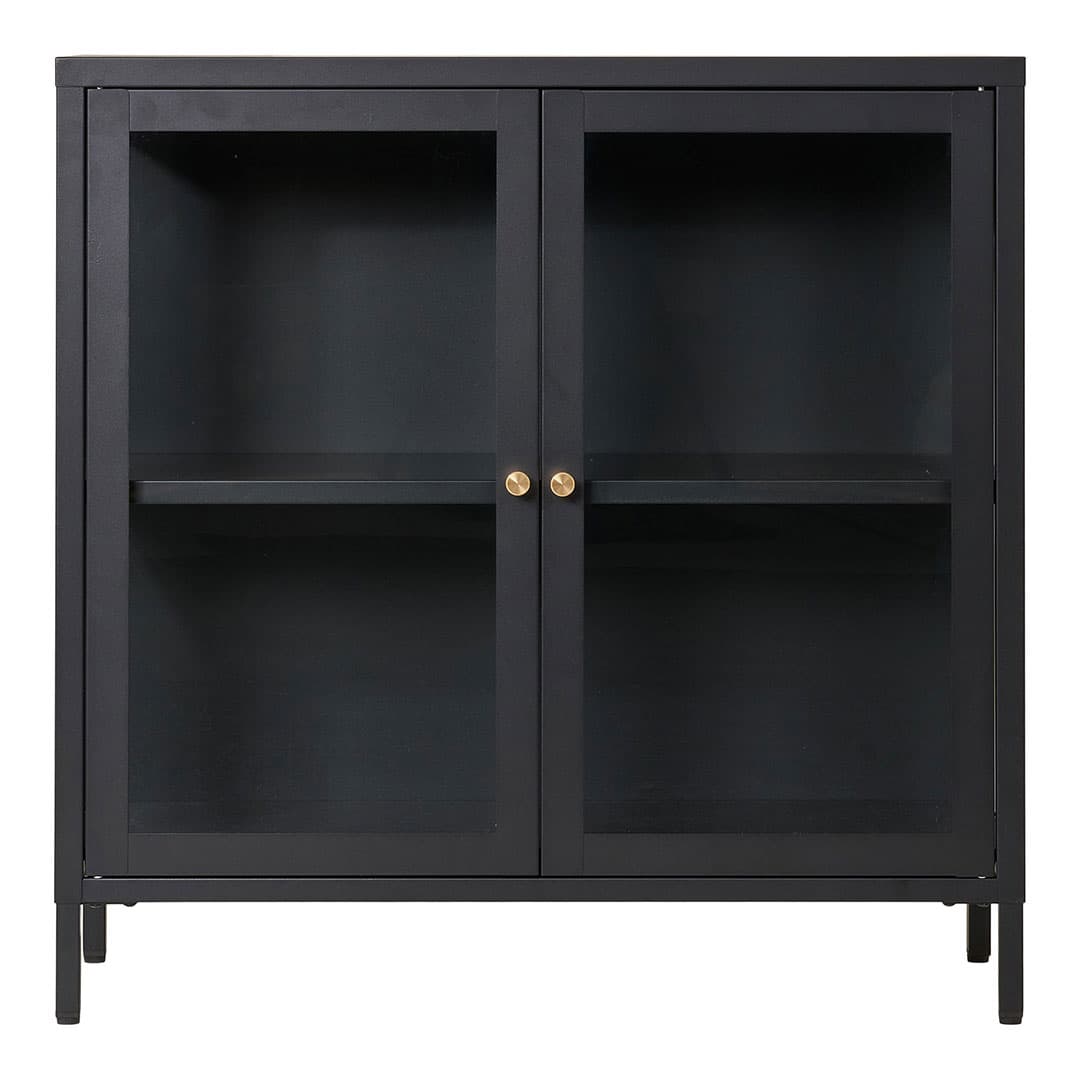 Dalby Sideboard 2 Glas Türen schwarz.