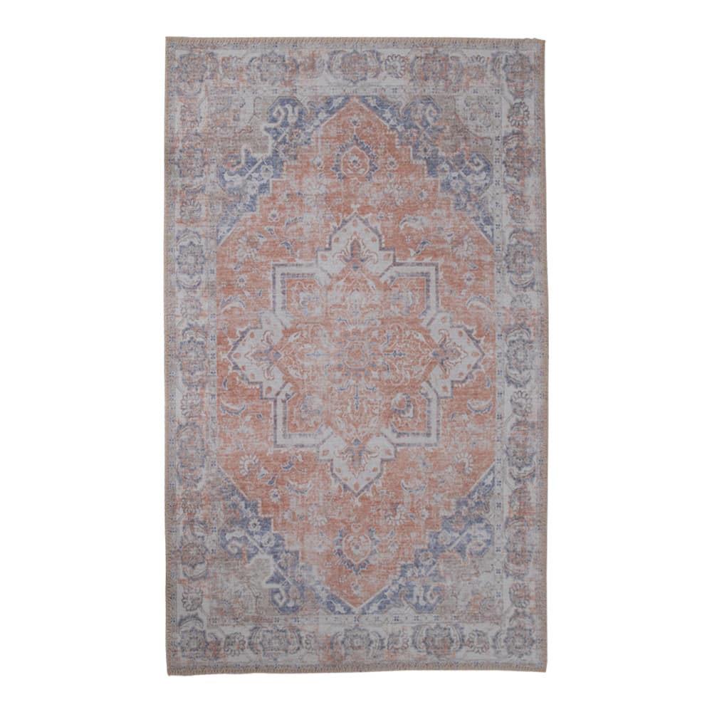 Hawai Teppich 160x230 cm orange und blau.
