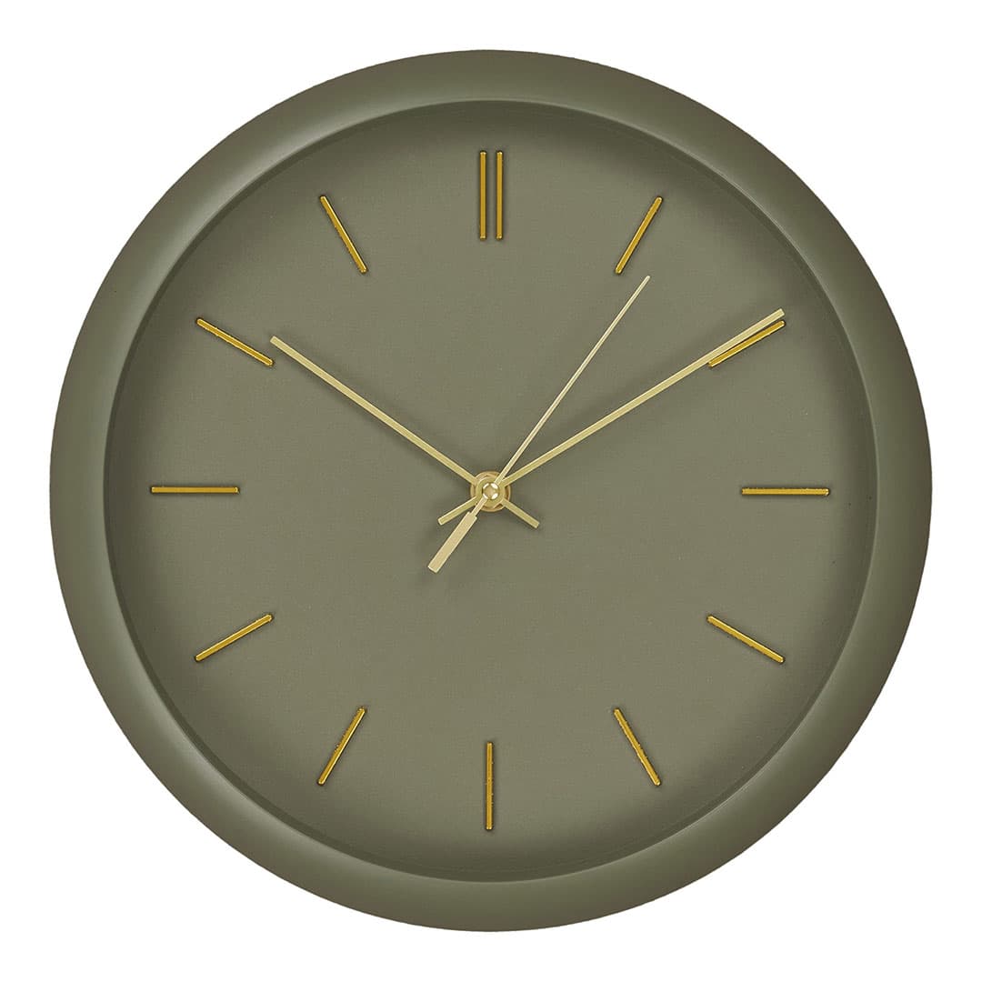 Rossano Wanduhr lautlos Ø30cm grün.
