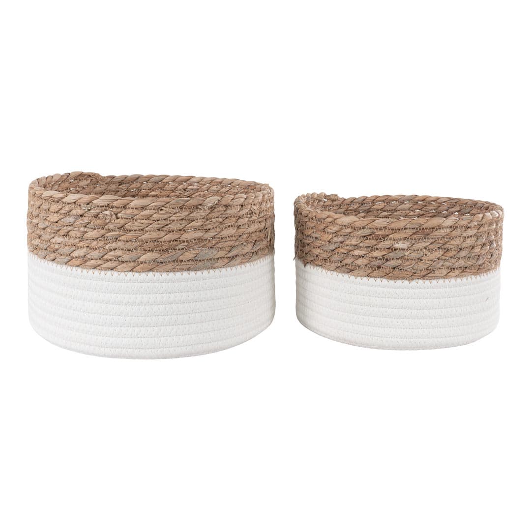 Tanta Korb Ø22/25cm Satz von 2 weiß,natur.
