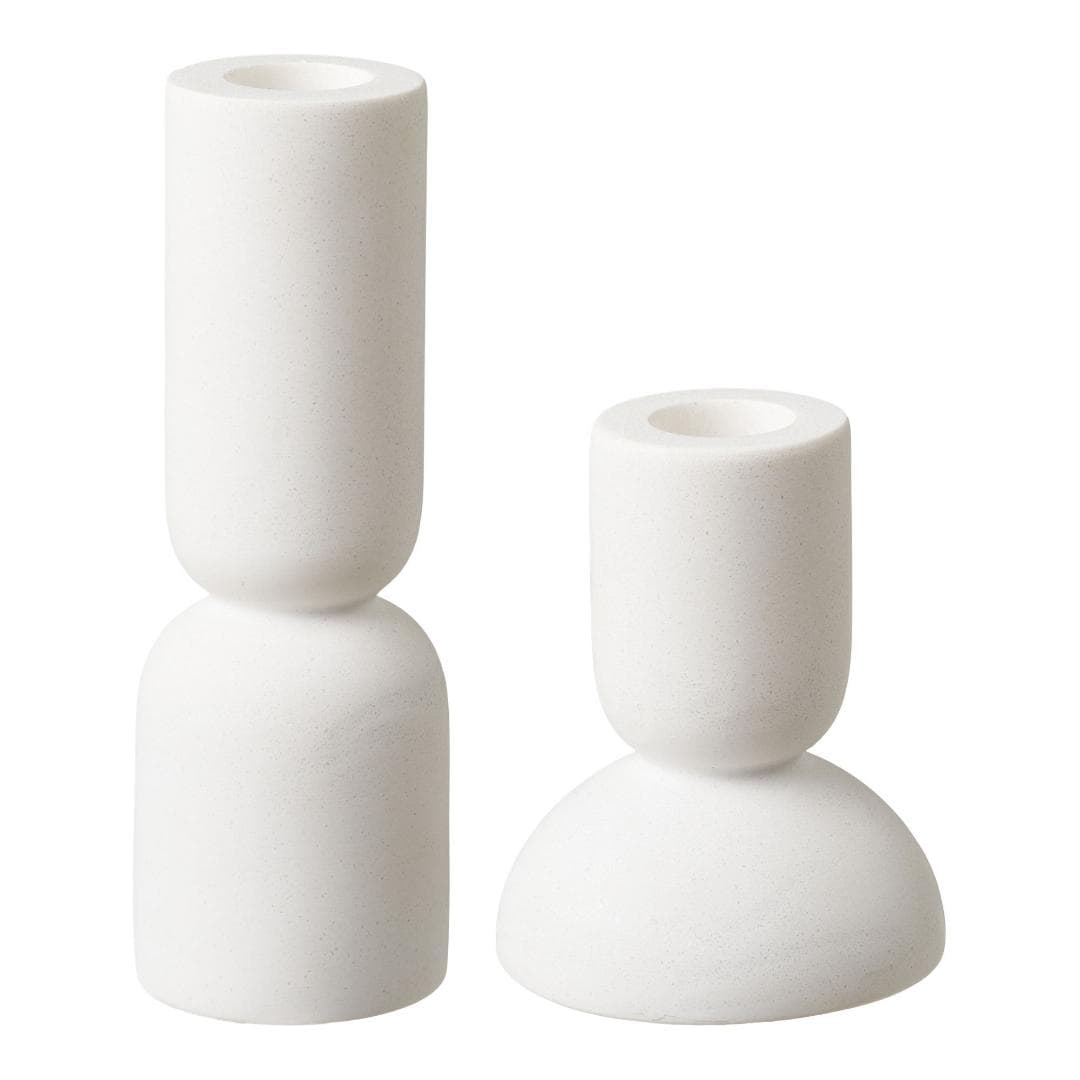 Åse Kerzenhalter Set mit 2 weiß.