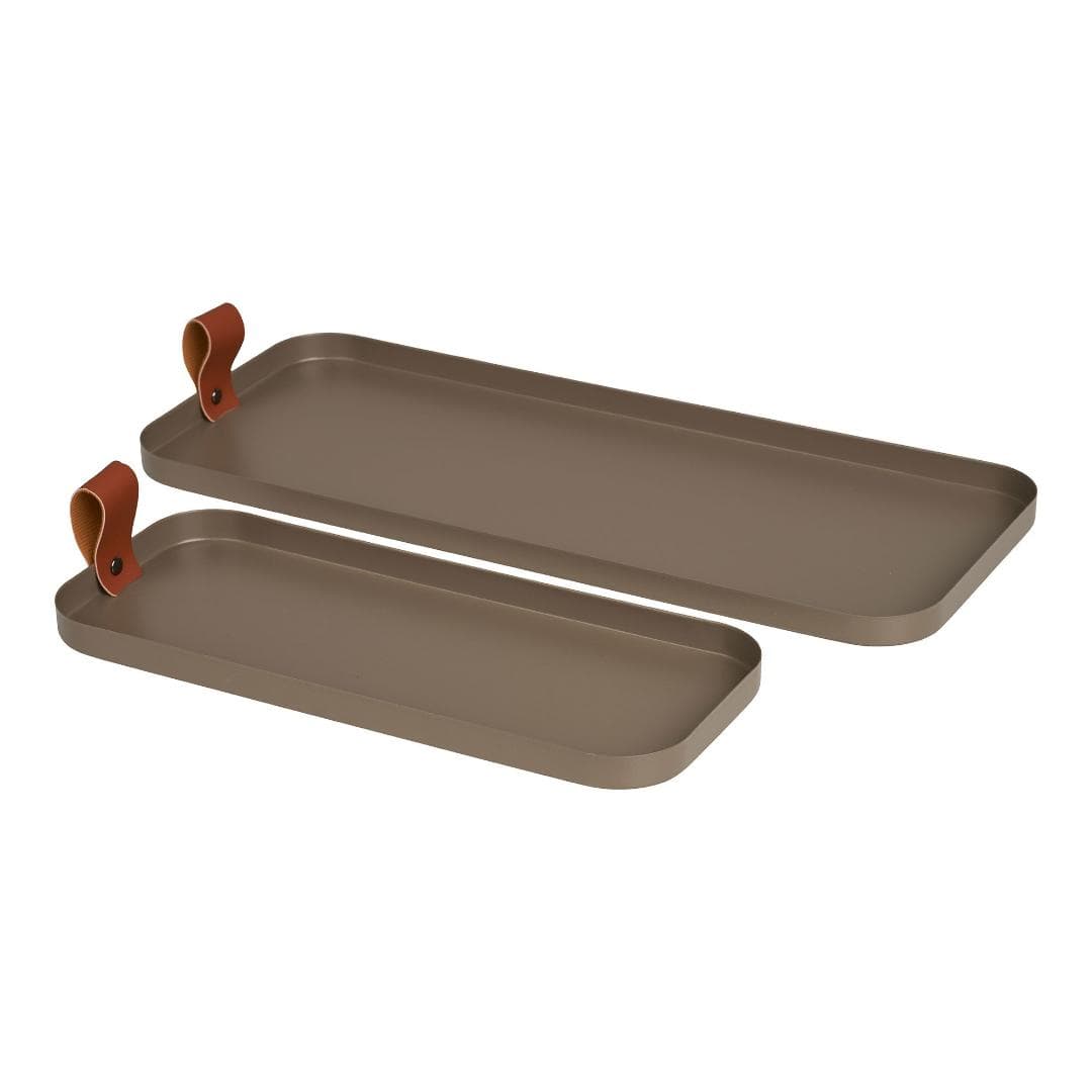 Aila Servierplatte Set mit 2 braun.