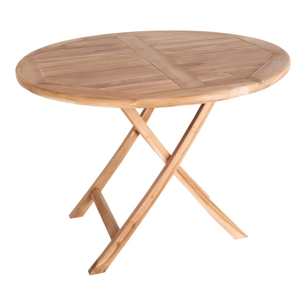 Oline Gartentisch Ø100 cm Teakholz massiv.
