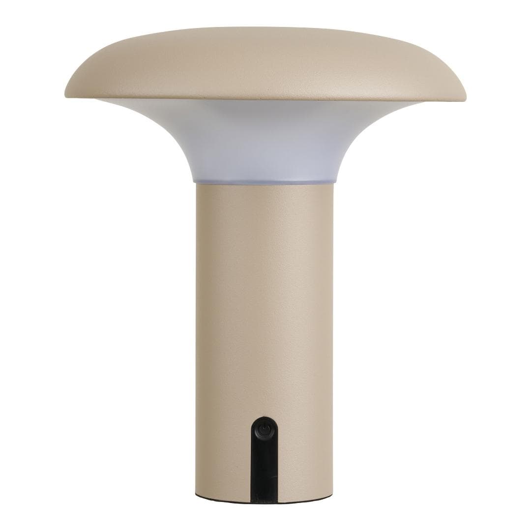 Randi Tischlampe wiederaufladbar beige.