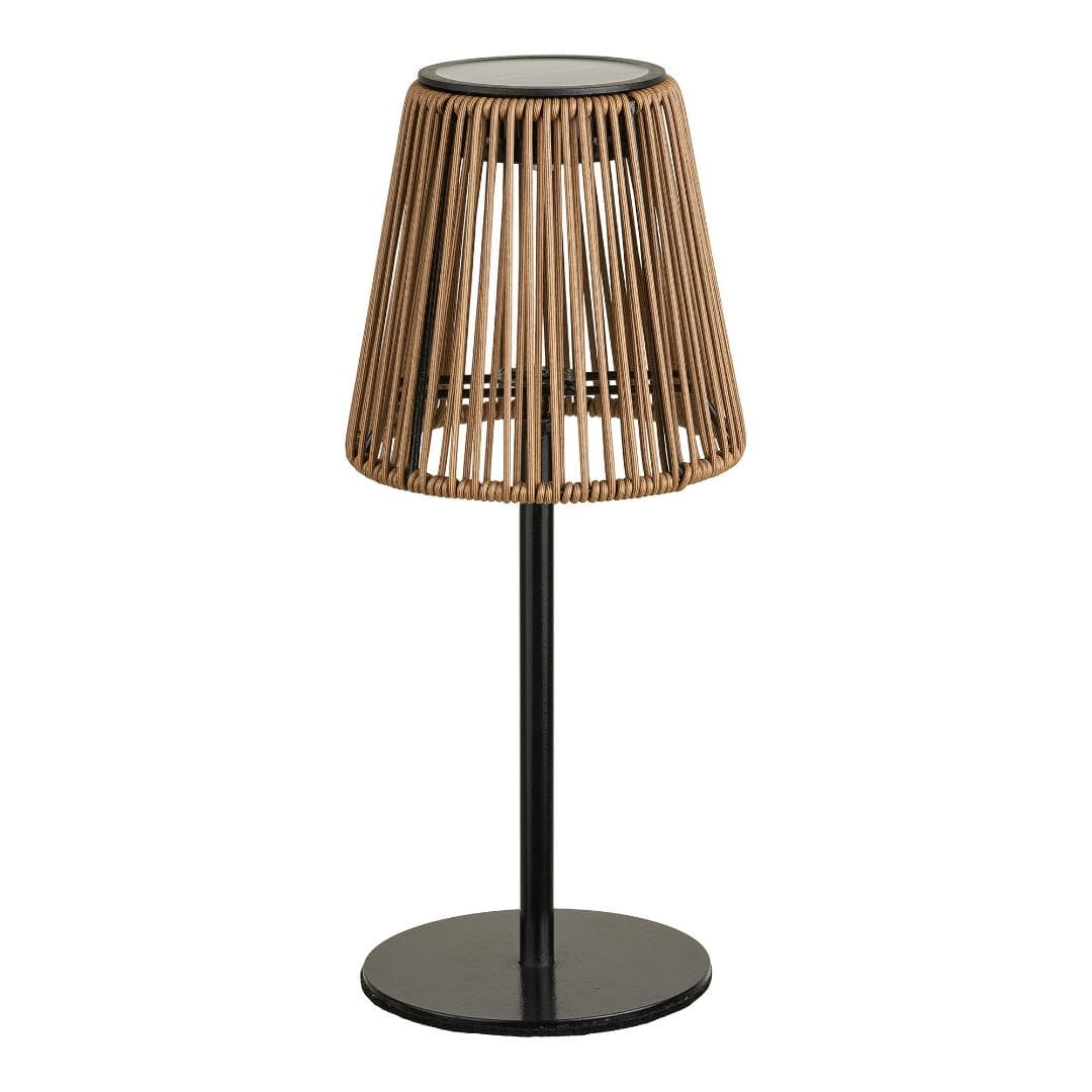 Sanna Lampe für den Außenbereich wiederaufladbar integrierte Solaranlage braun, schwarz.