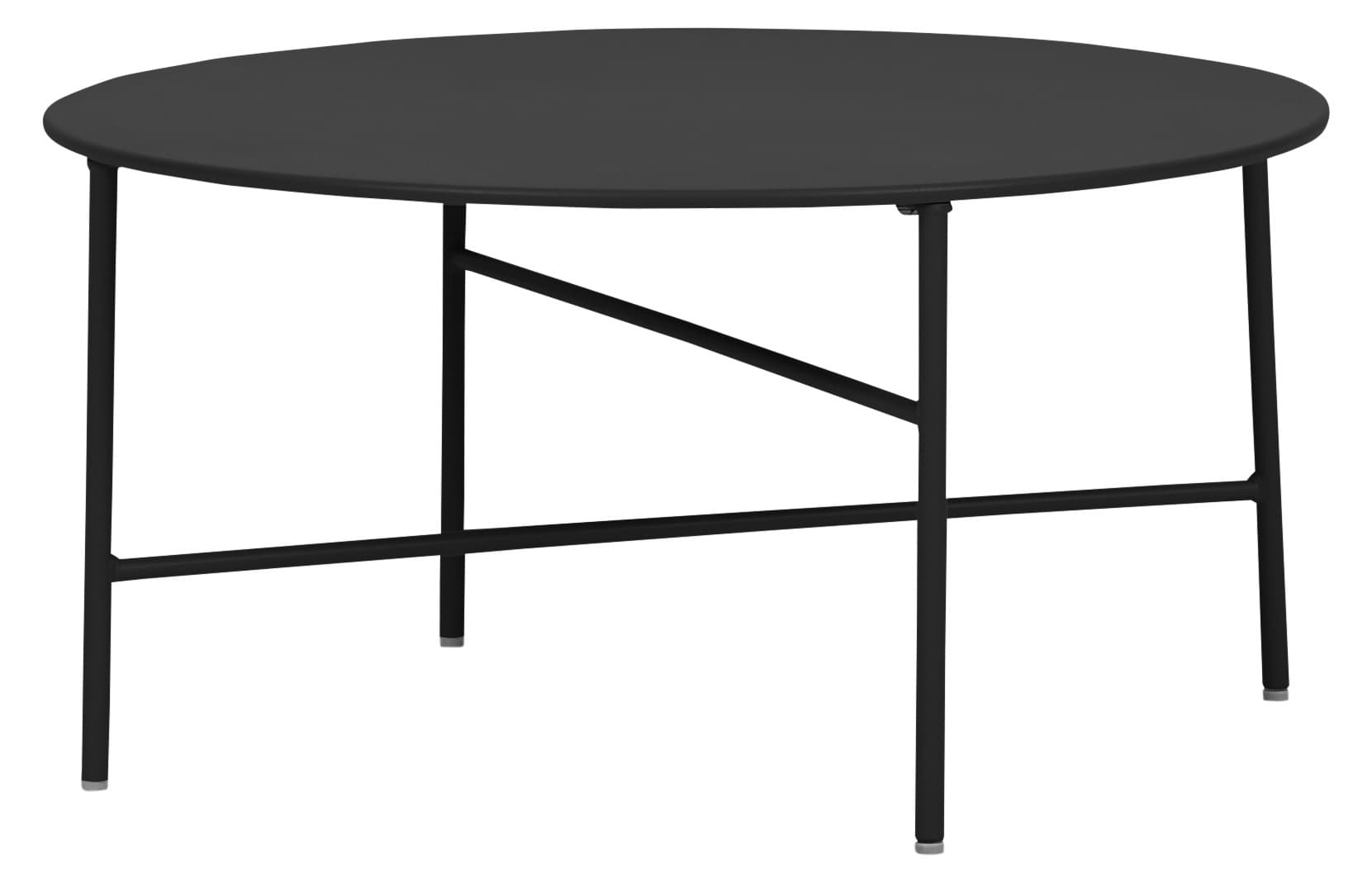 Penny Gartentisch Ø 70 cm. H 35 cm, schwarz.
