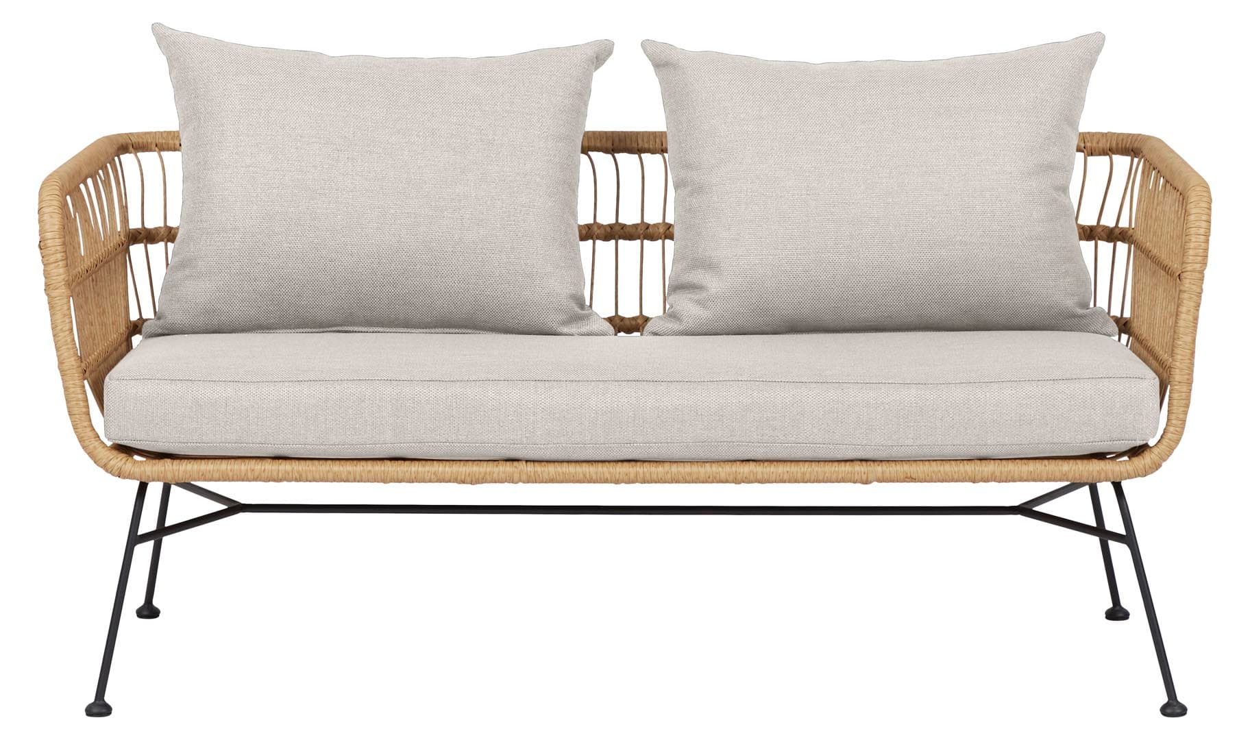 Nina Gartensofa 2 pers. Inkl. Auflagen, beige.