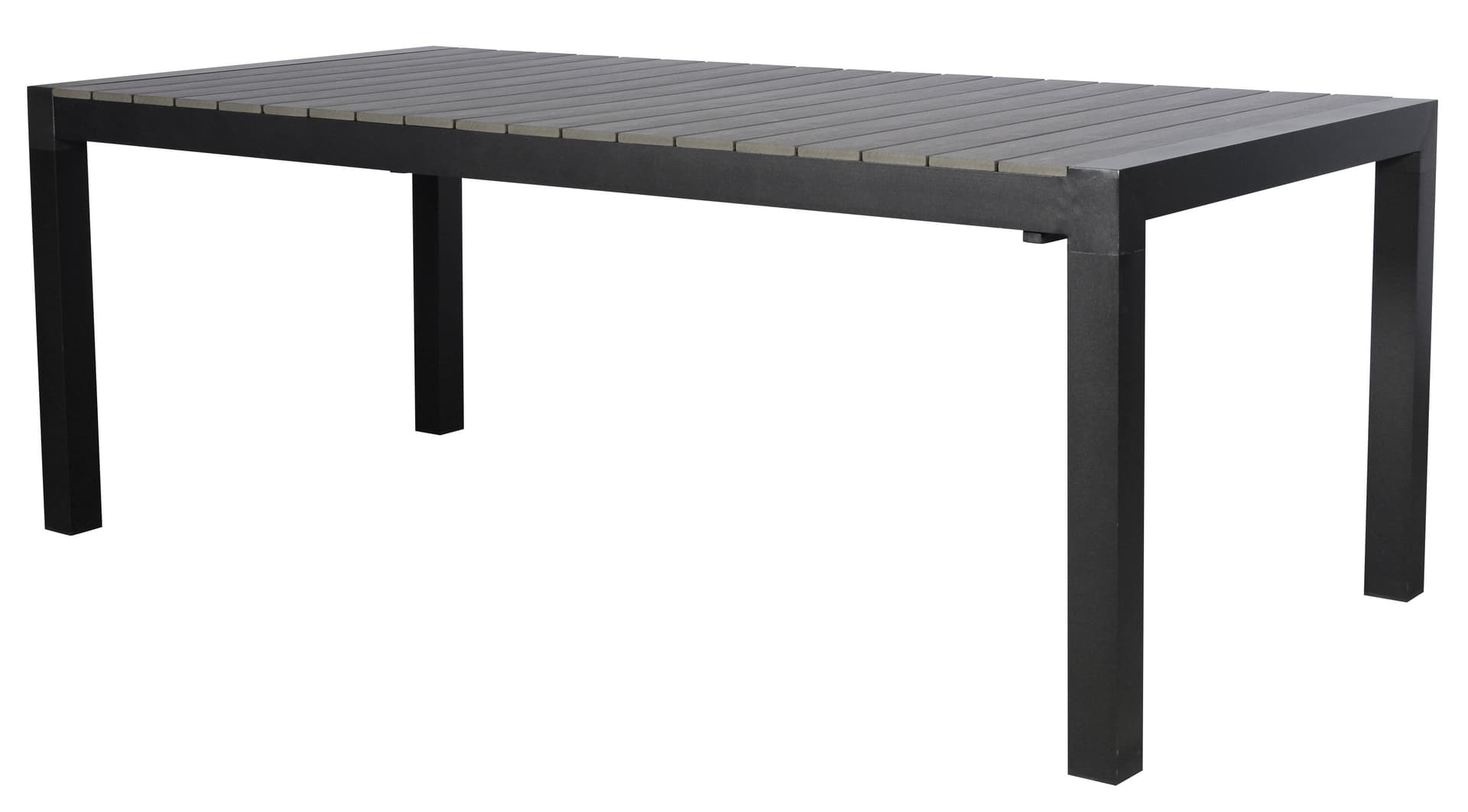 Ferl Gartentisch, inkl. 1 Zusatzplatte 205/275 cm schwarz/ grau.