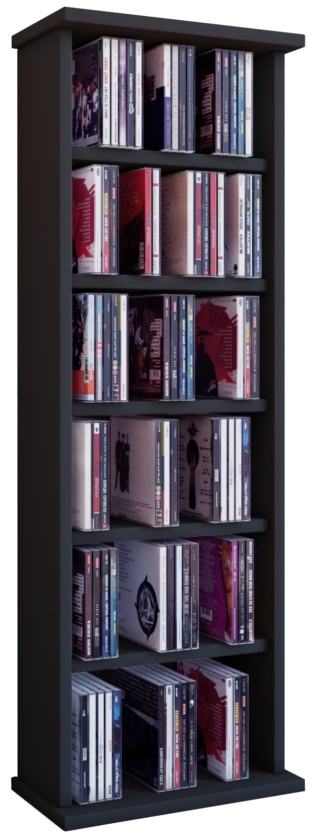 Vostan Regal , CD Turm 6 Fächer schwarz.