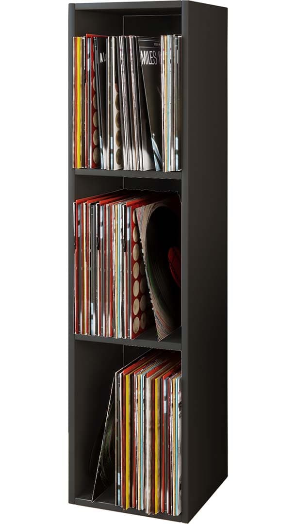 Platto3 Regal für LP 3 Ablagen schwarz.