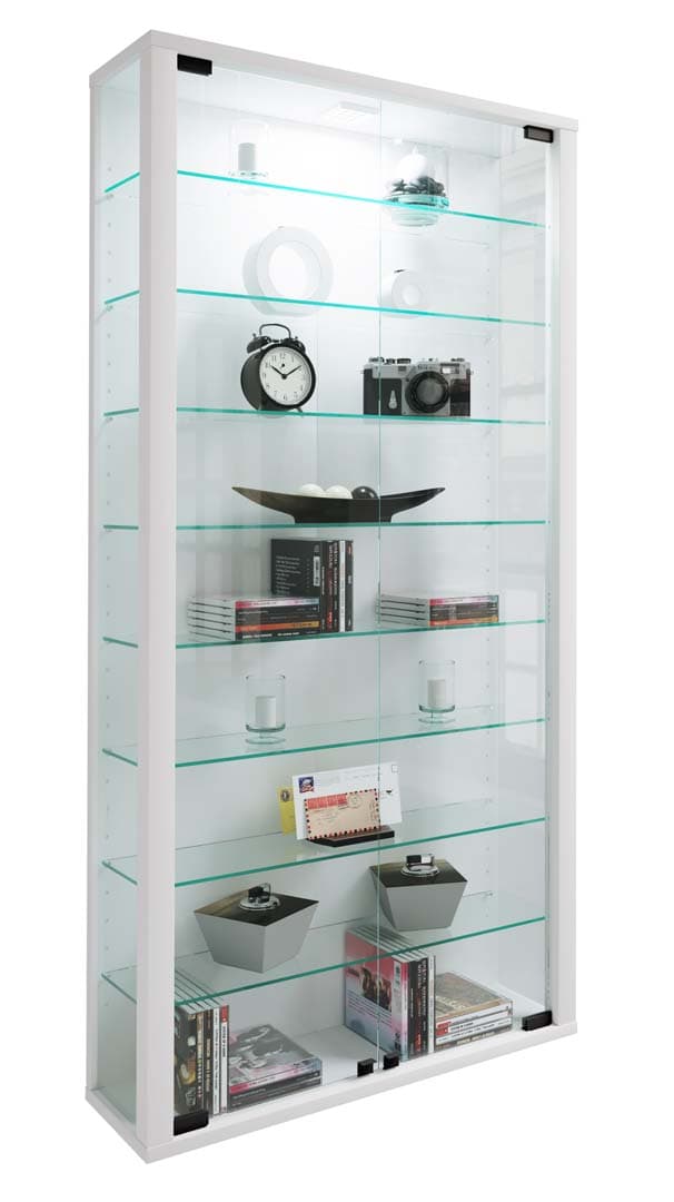 LumoMaxi Vitrinenschrank 2 Glastüren weiß.