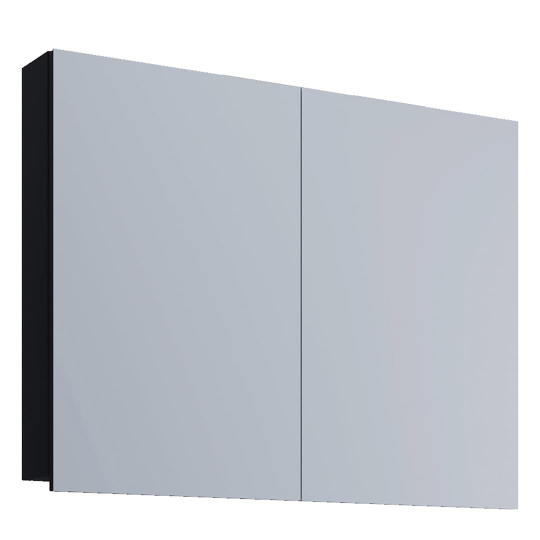 VCB1 Bad Wandschrank m Spiegel Spiegelschrank 60 cm Schwarz.