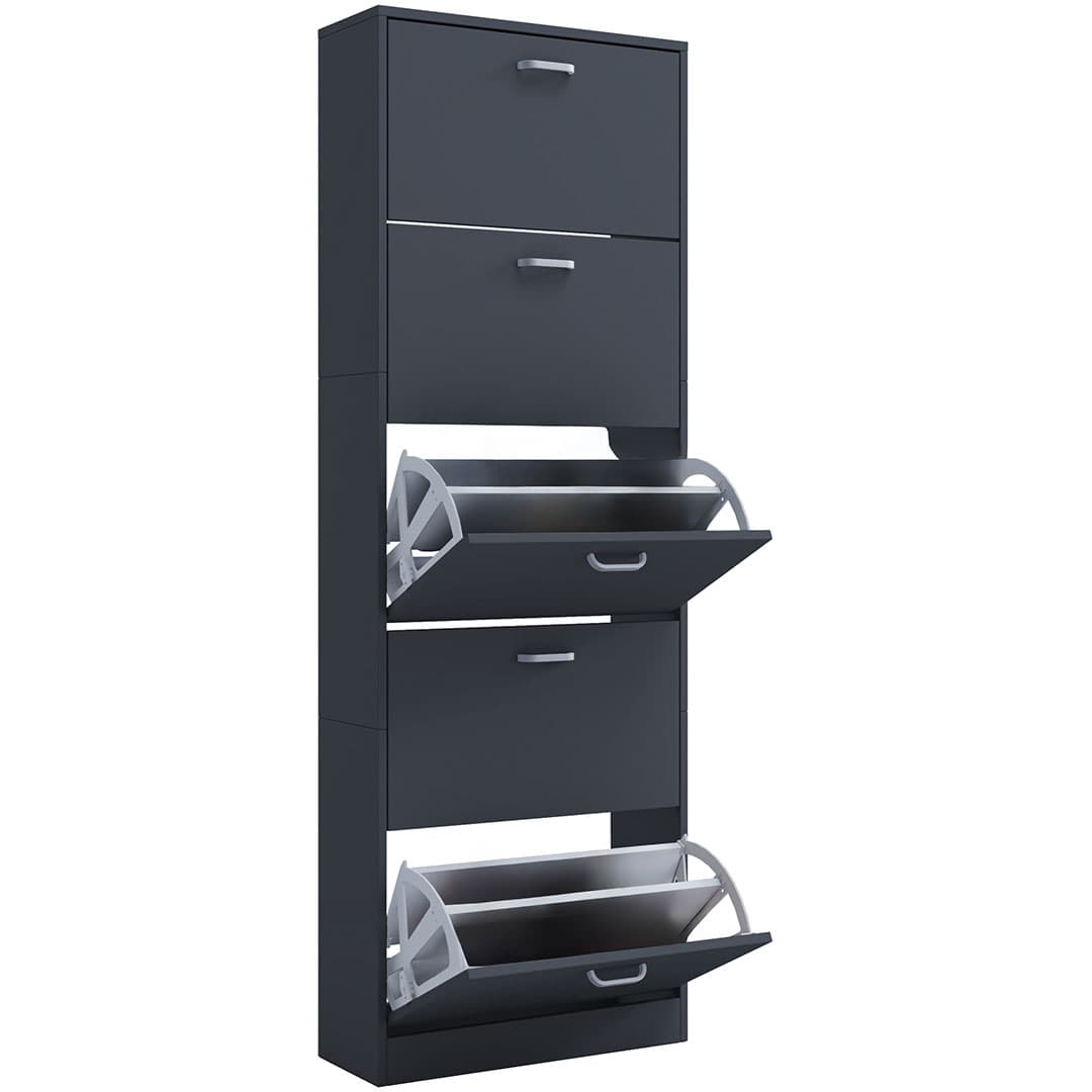 SiposXL Schuhschrank 5 Türen anthrazit.
