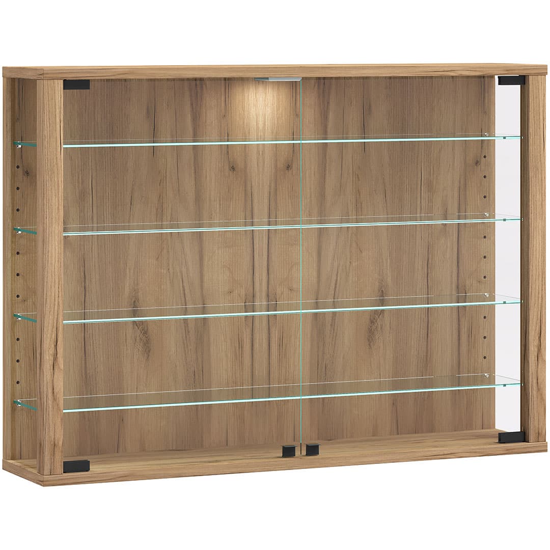 VitrosaL Vitrinenschrank wandhängend 2 Türen Eiche dekor.