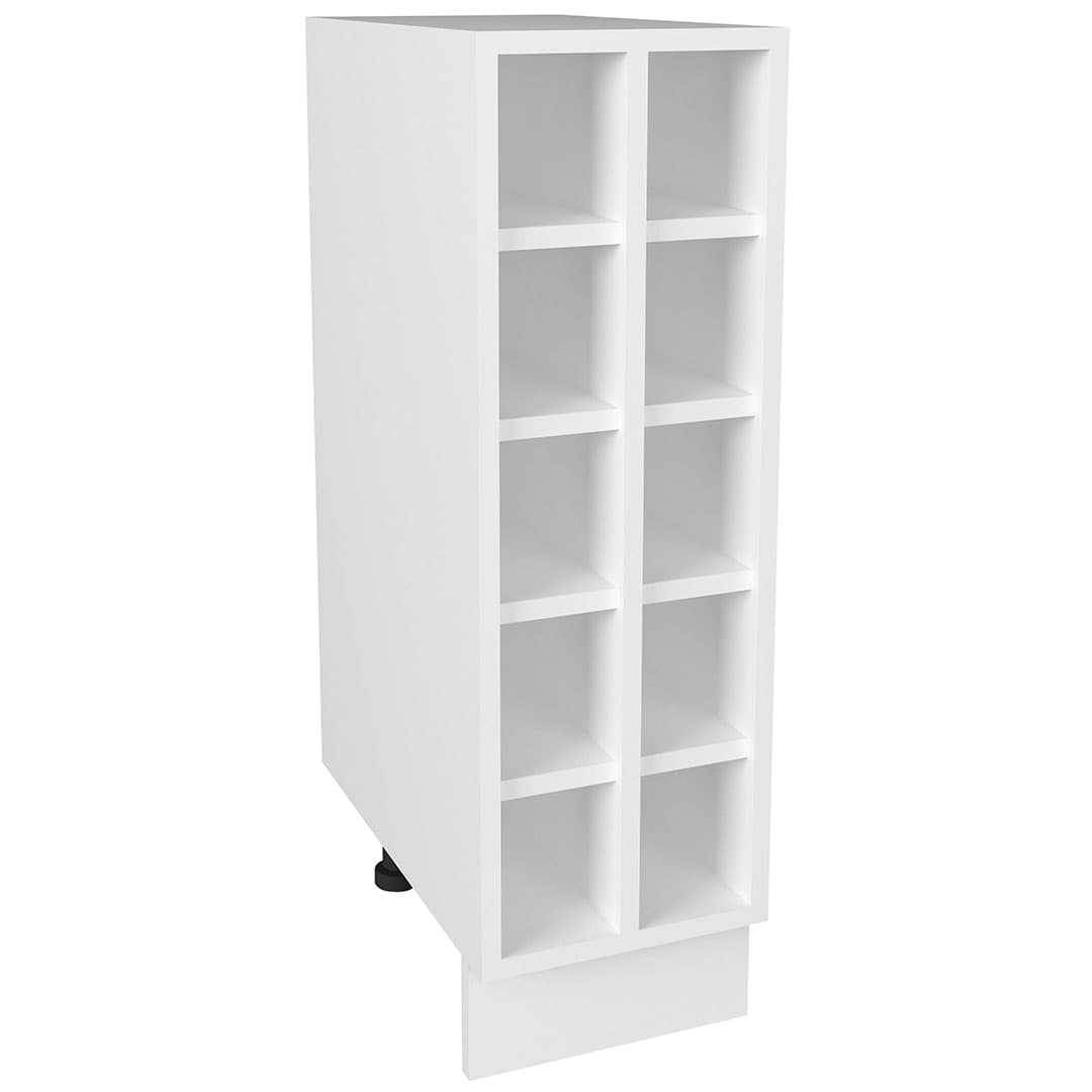 Esilo Küchenunterschrank 25 cm 10 Weinablagen weiß.