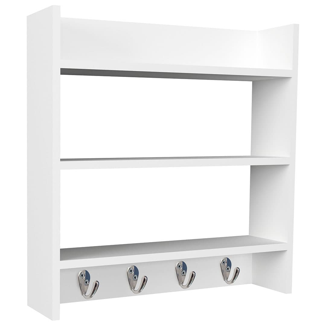 Esilo Küchenregale 60 cm 3 Ablagen, 4 Hagen weiß.