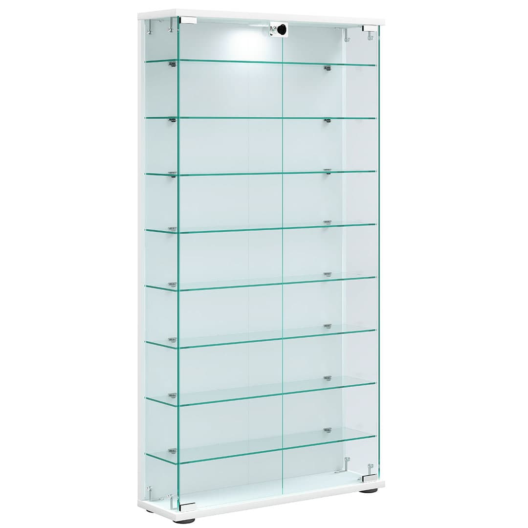 StelasL Vitrinenschrank 2 Türen weiß.