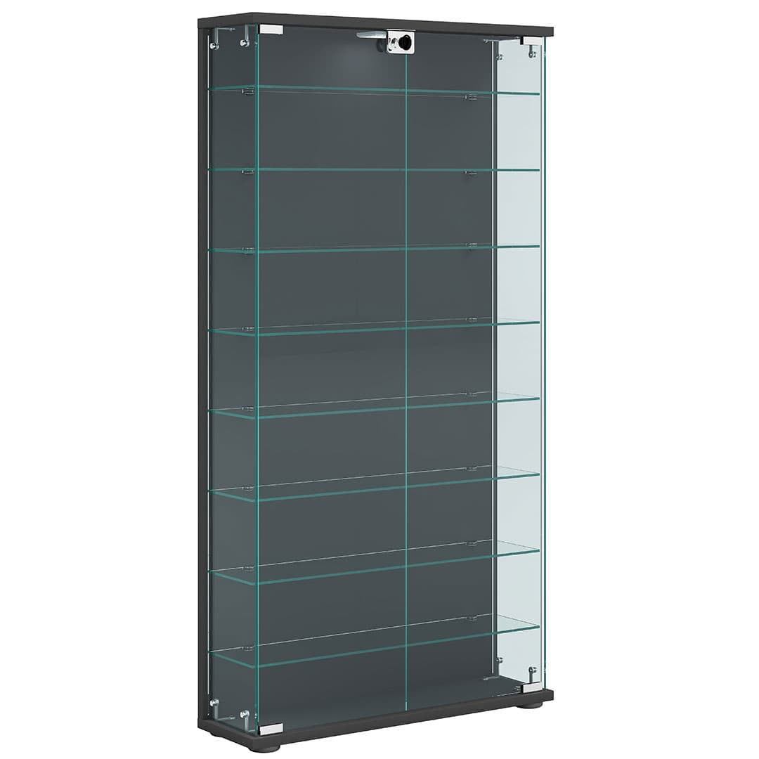 StelasL Vitrinenschrank 2 Türen anthrazit.
