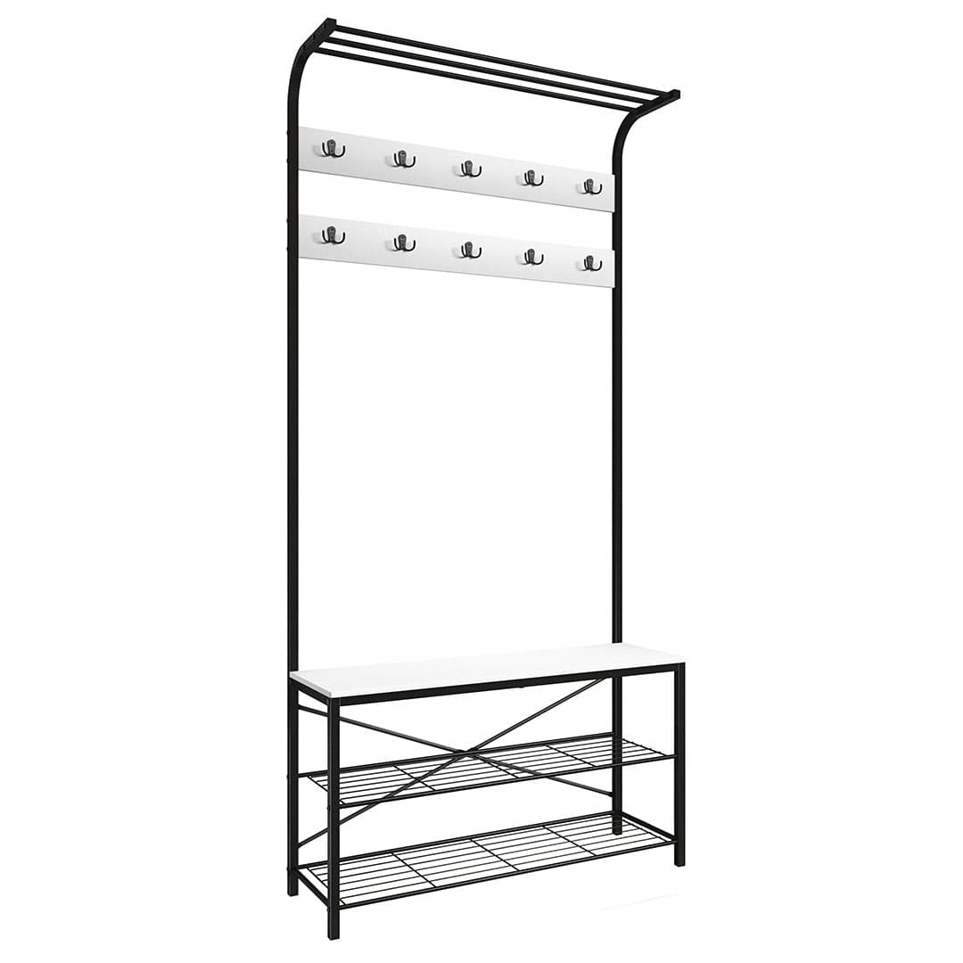 TaliroGR Wandgarderobe weiß, schwarz.