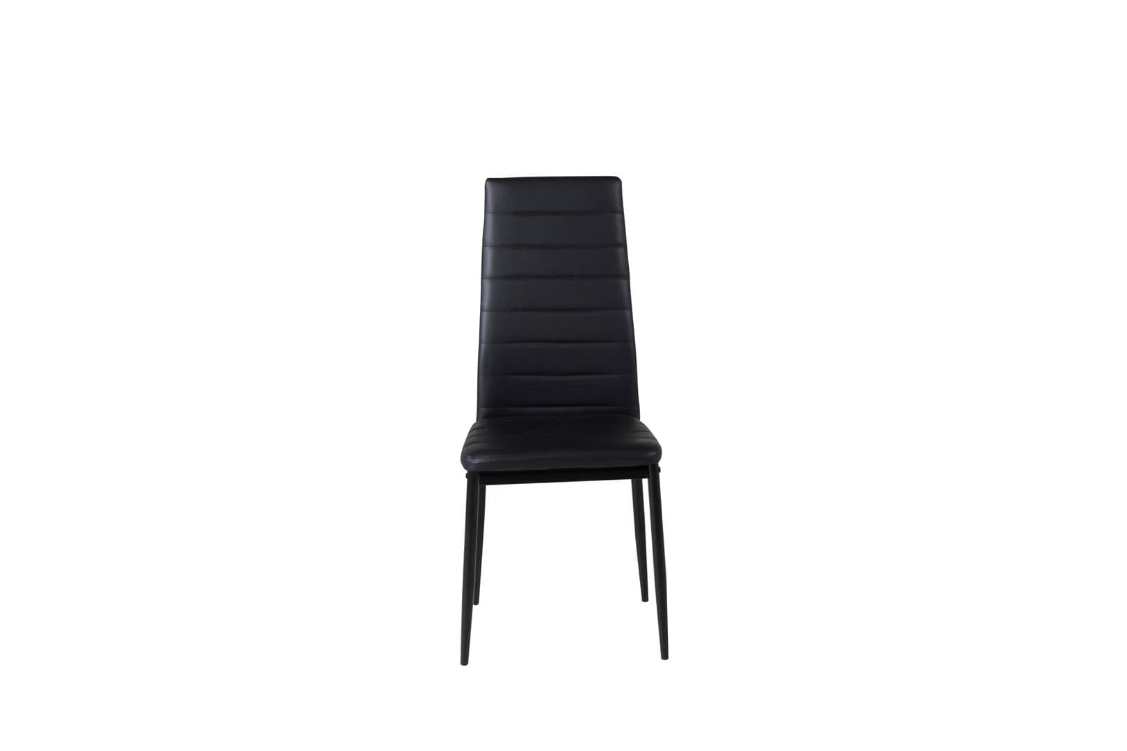 Slim Esszimmerstuhl PU Kunstleder schwarz.