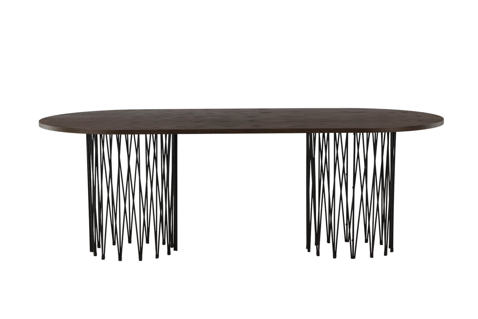 Stone Esstisch 100x220cm schwarz, braun.