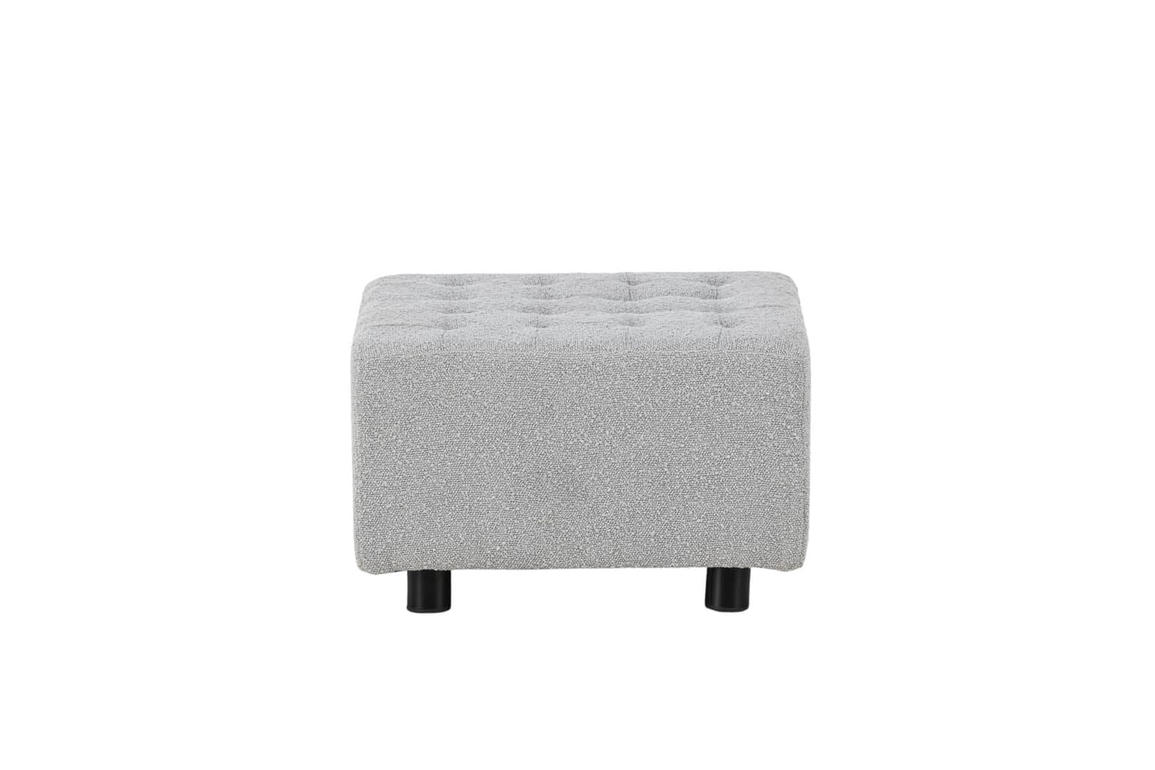Bowie Pouf, Hocker schwarz, hellgrau.