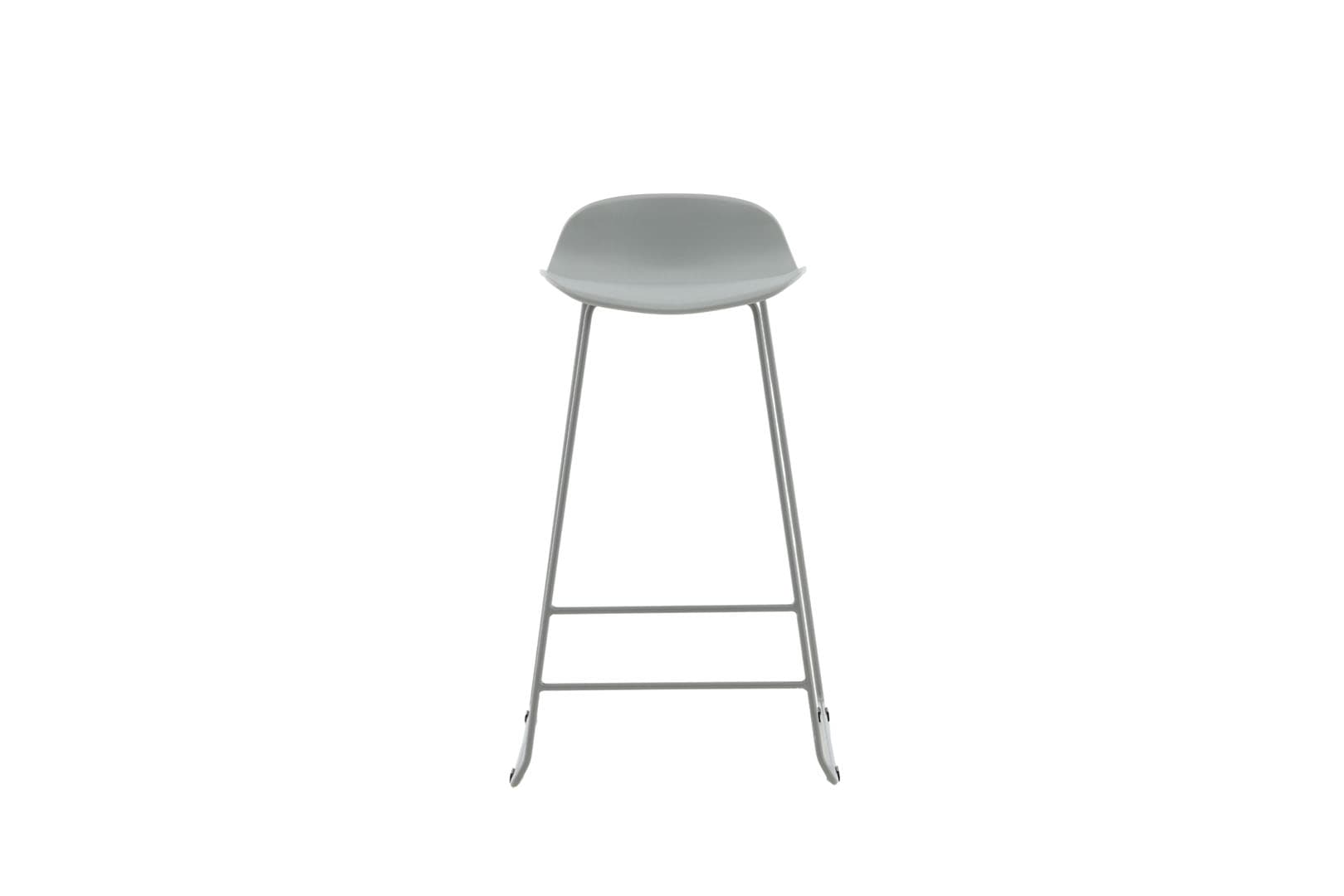 Wave Barhocker Schalenstuhl grau.