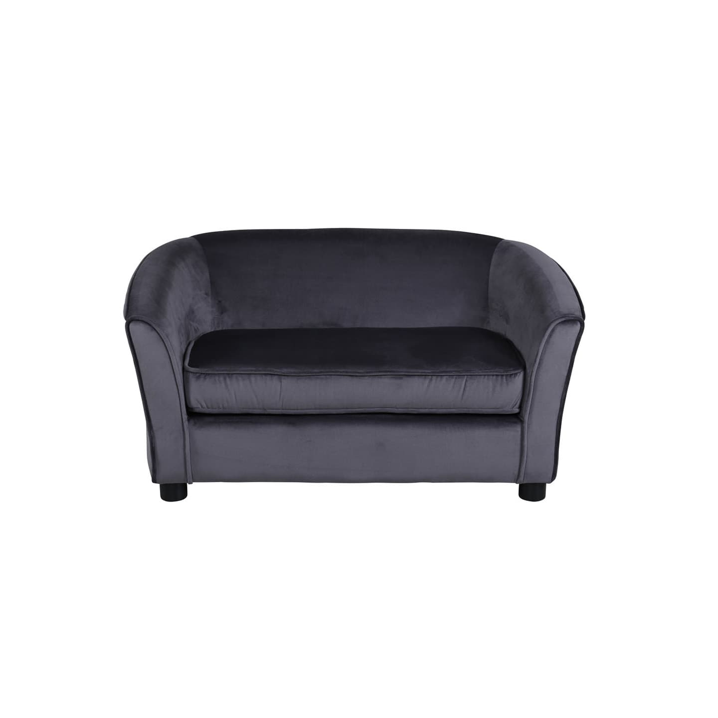 Velvet Sofa 2 Personen für Kind grau.