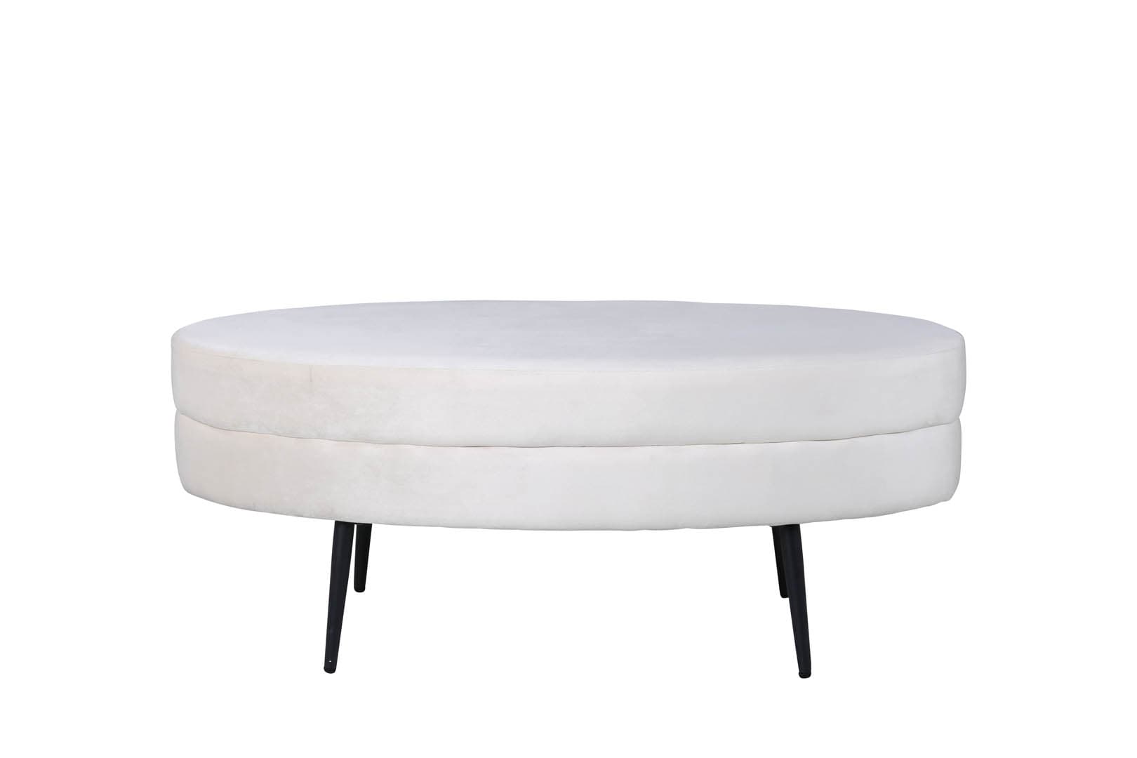 Otto Pouf, Hocker Velour offwhite.