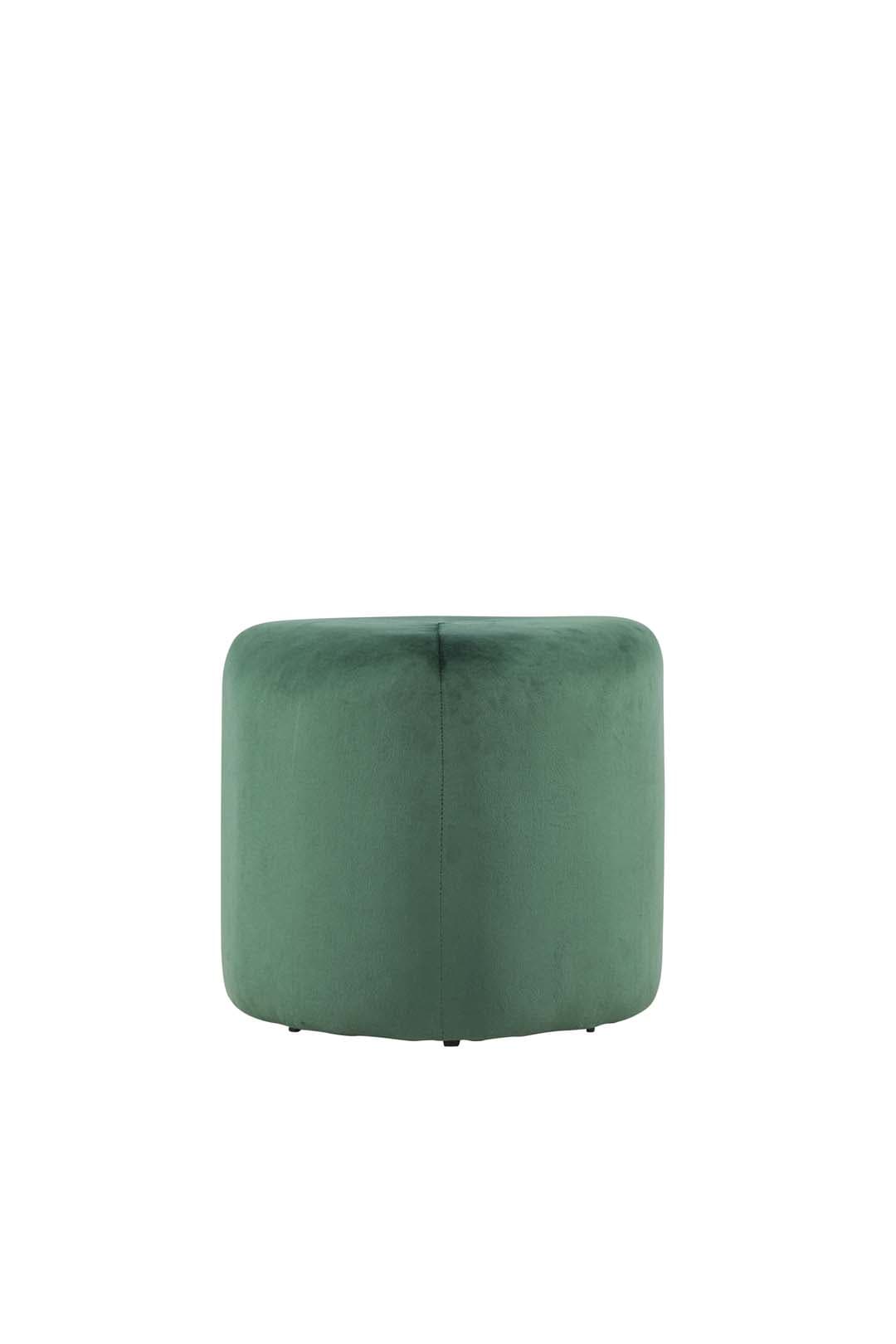 Peg Pouf Ø46cm Velour grün.