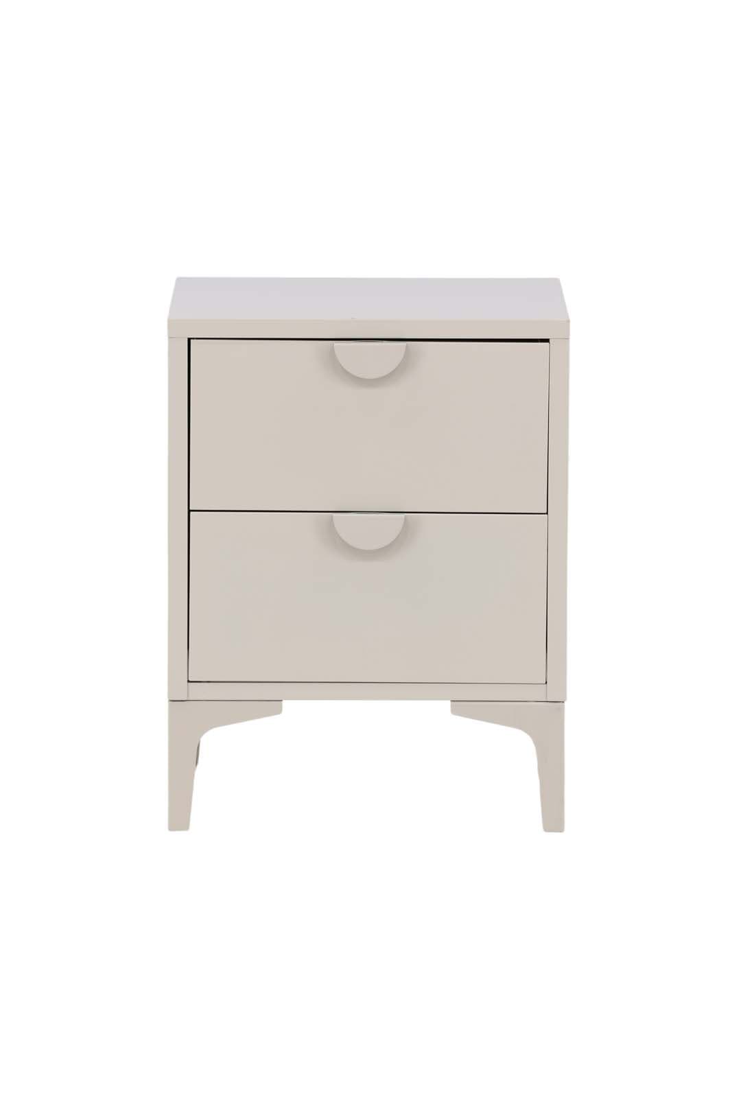 Piring Nachttisch 2 Schubladen beige.