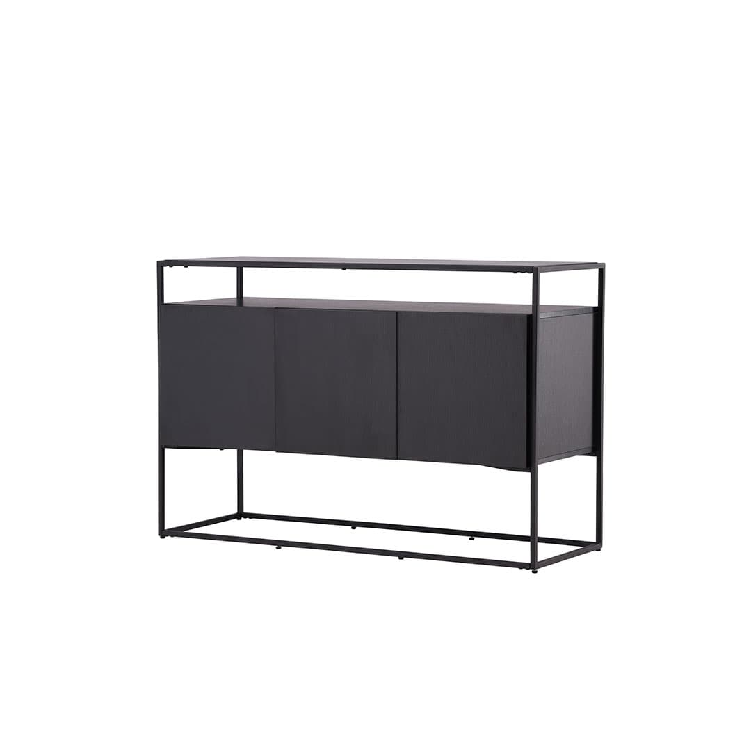 Kingsport Sideboard 3 Türen schwarz.