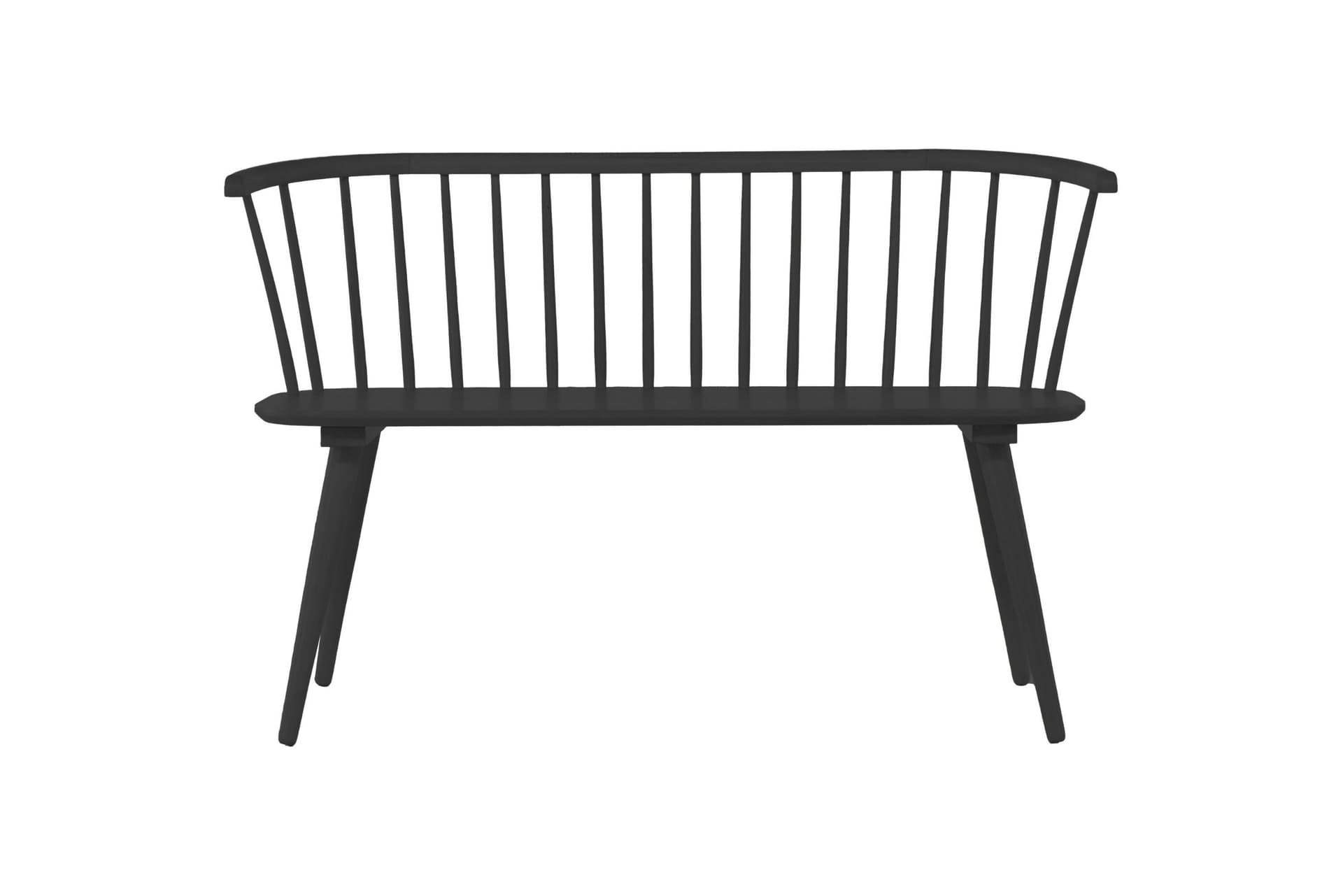 Bobby Sitzbank 120 cm schwarz.
