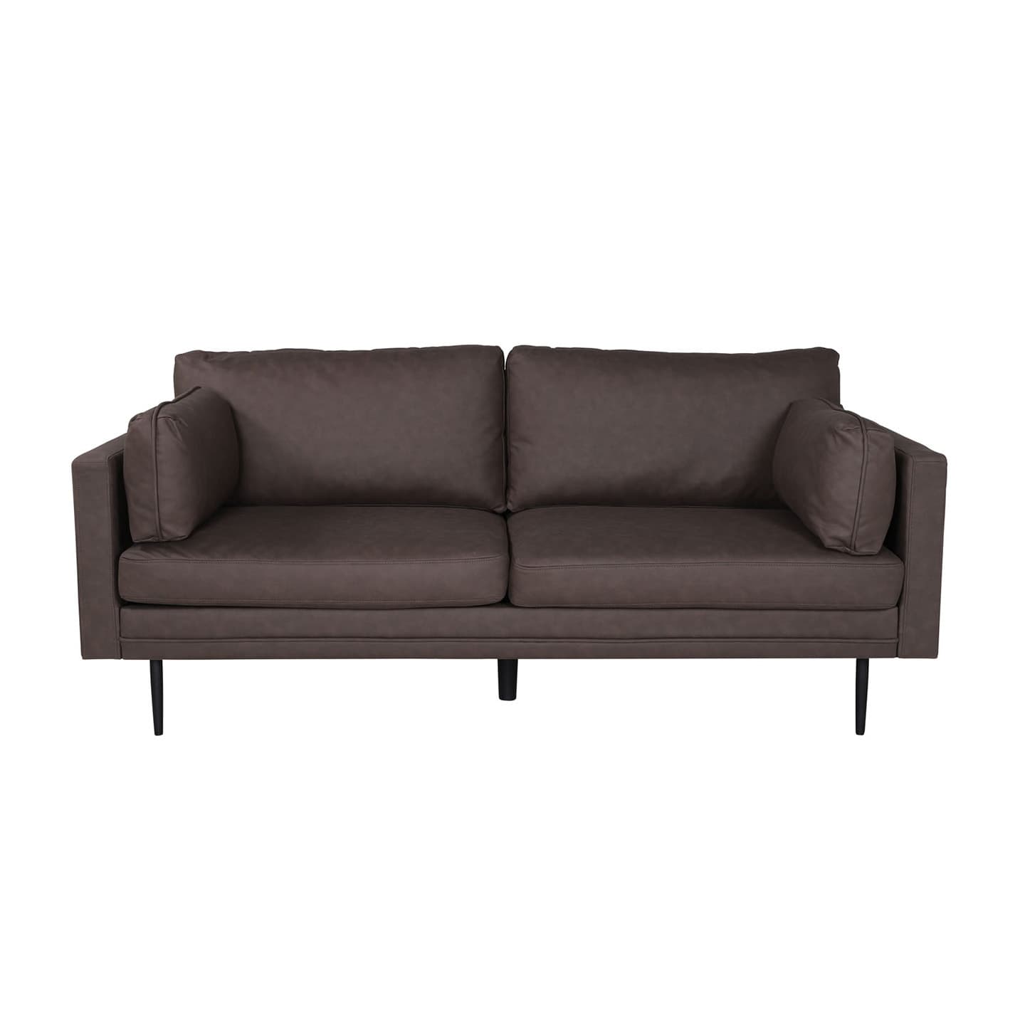Boom Sofa 3 Personen Kunstleder braun.