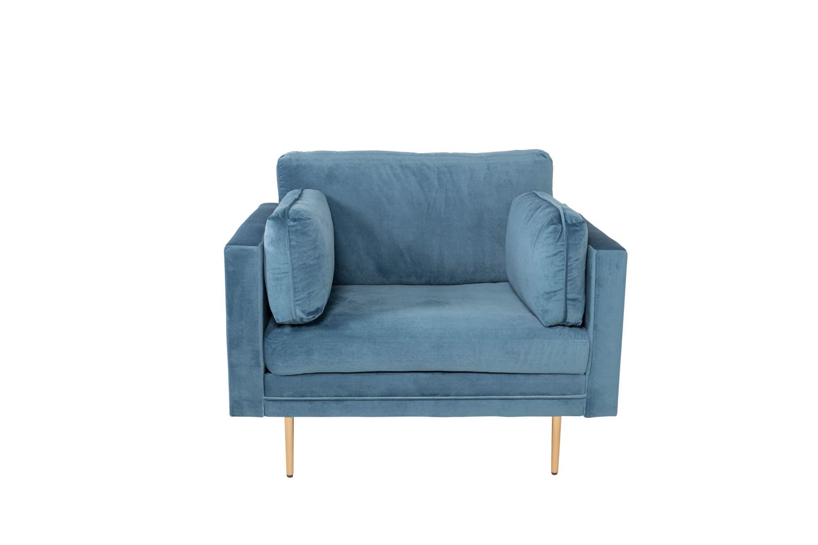 Boom Sessel Velour blau.