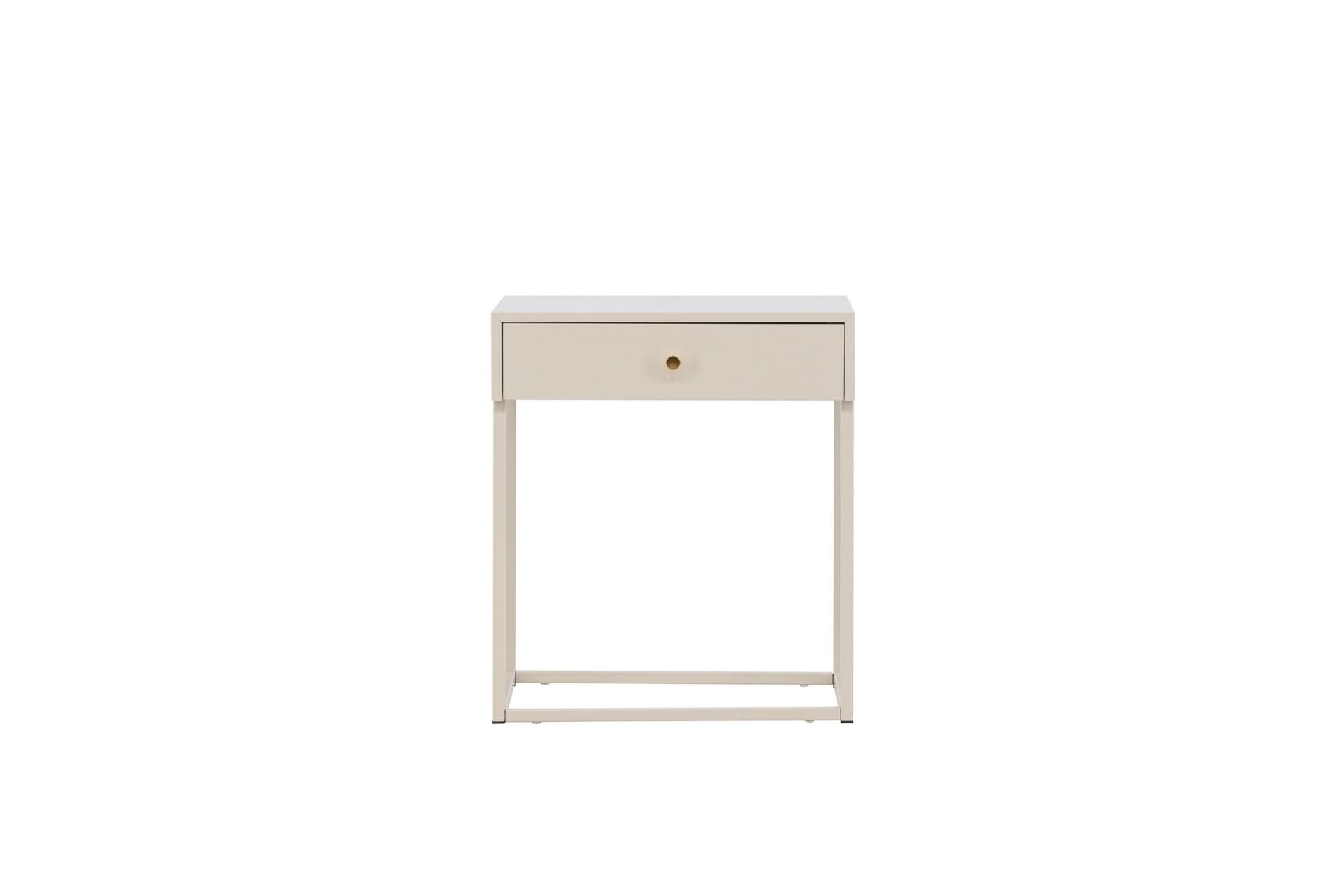 Bakal Nachttisch 1 Schublade Stahl beige.