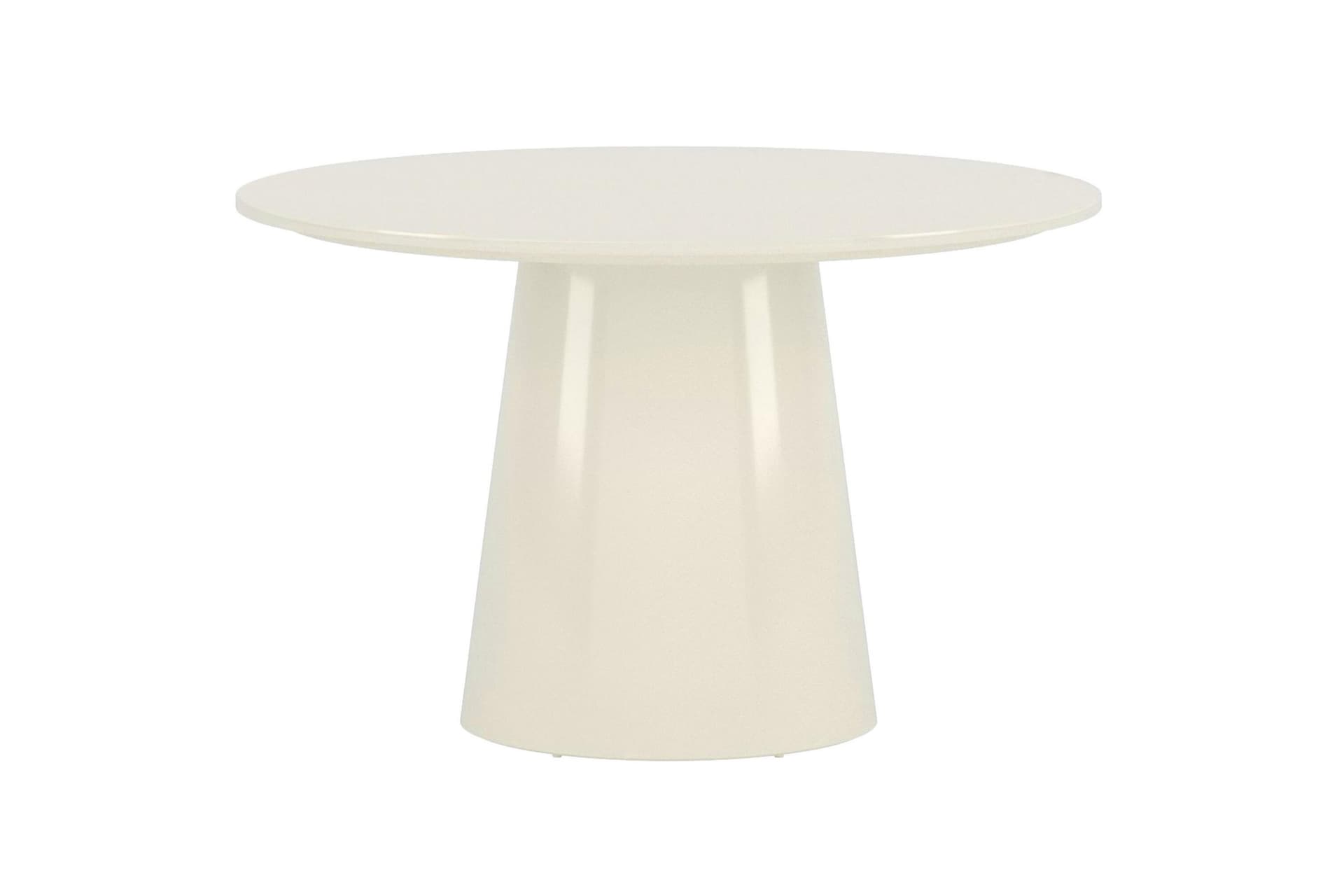 Lanzo Esstisch Ø120 cm Hochglanz beige.
