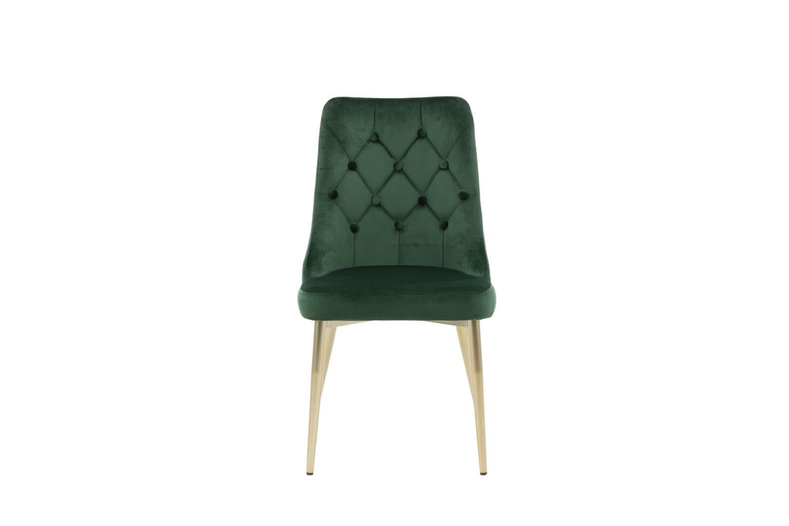 VelvetDeluxe Esszimmerstuhl Velour grün, Messing dekor.