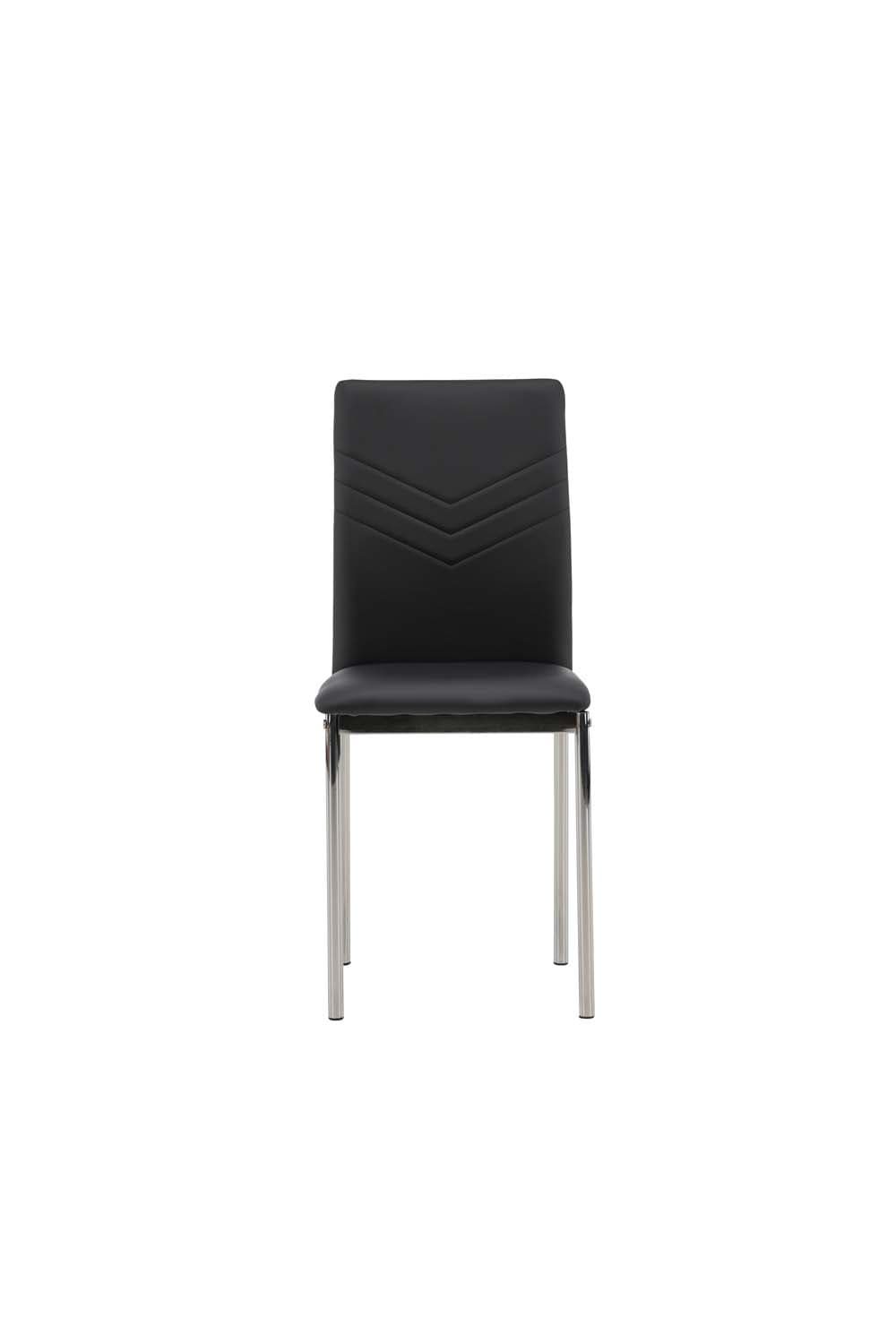 Lily Esszimmerstuhl PU Kunstleder schwarz.