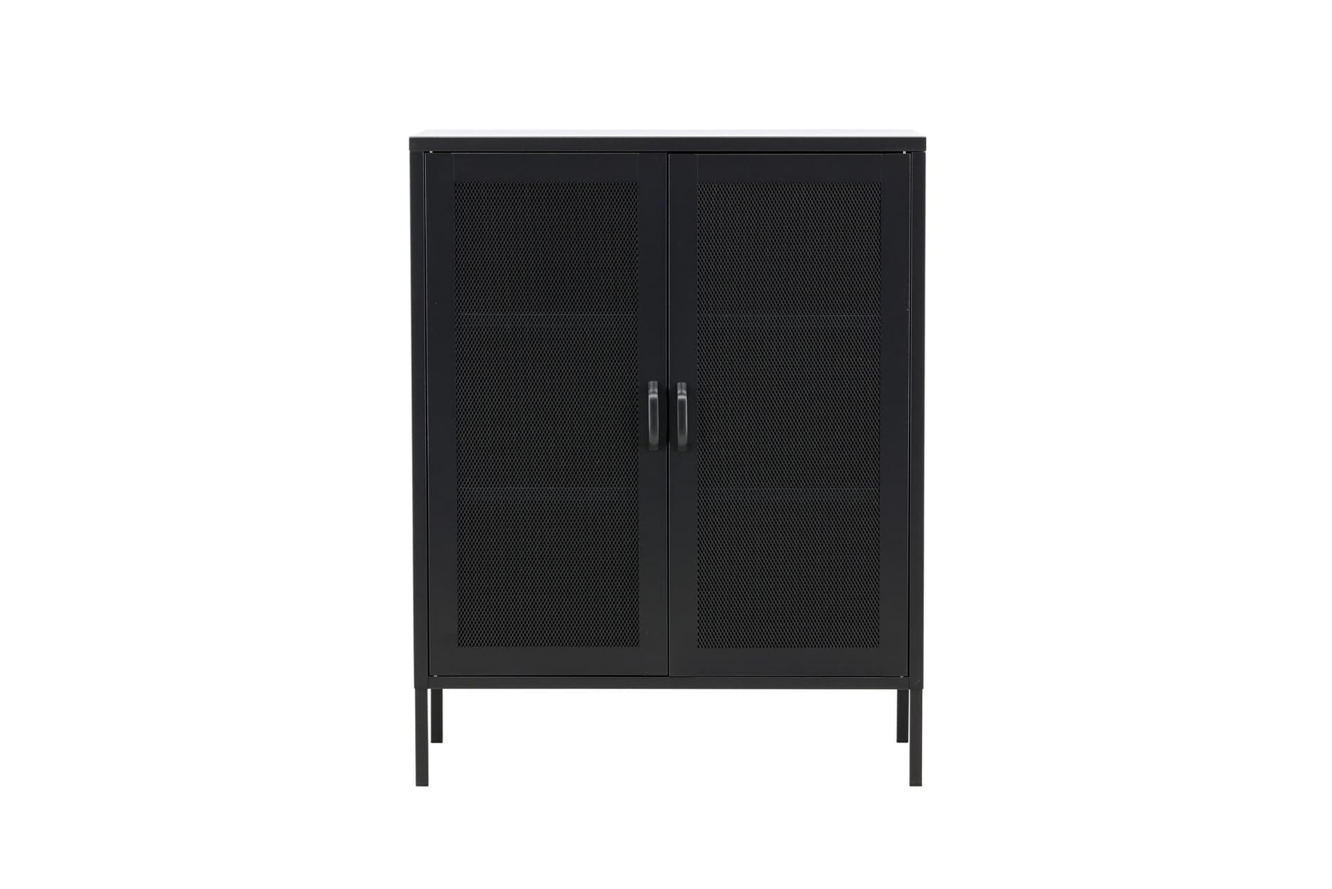 Misha Sideboard 2 Glastüren schwarz.