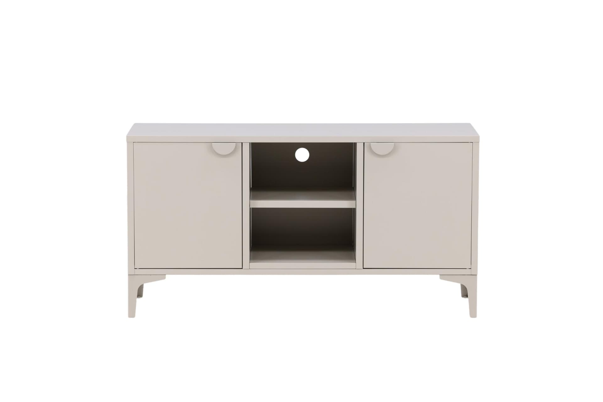 Piring TV Tisch 2 Türen, 2 Regalböden beige.