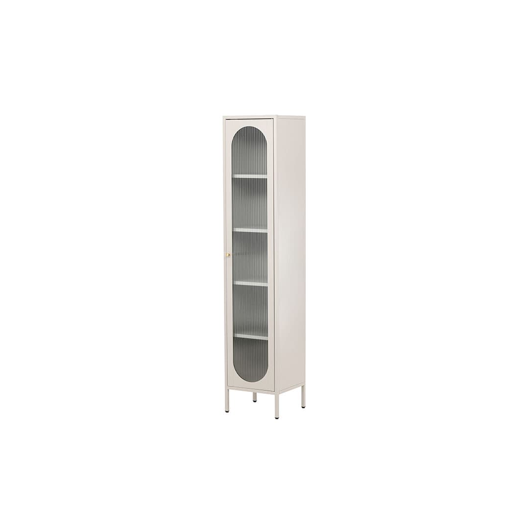 Cali Vitrinenschrank 1 Tür beige.