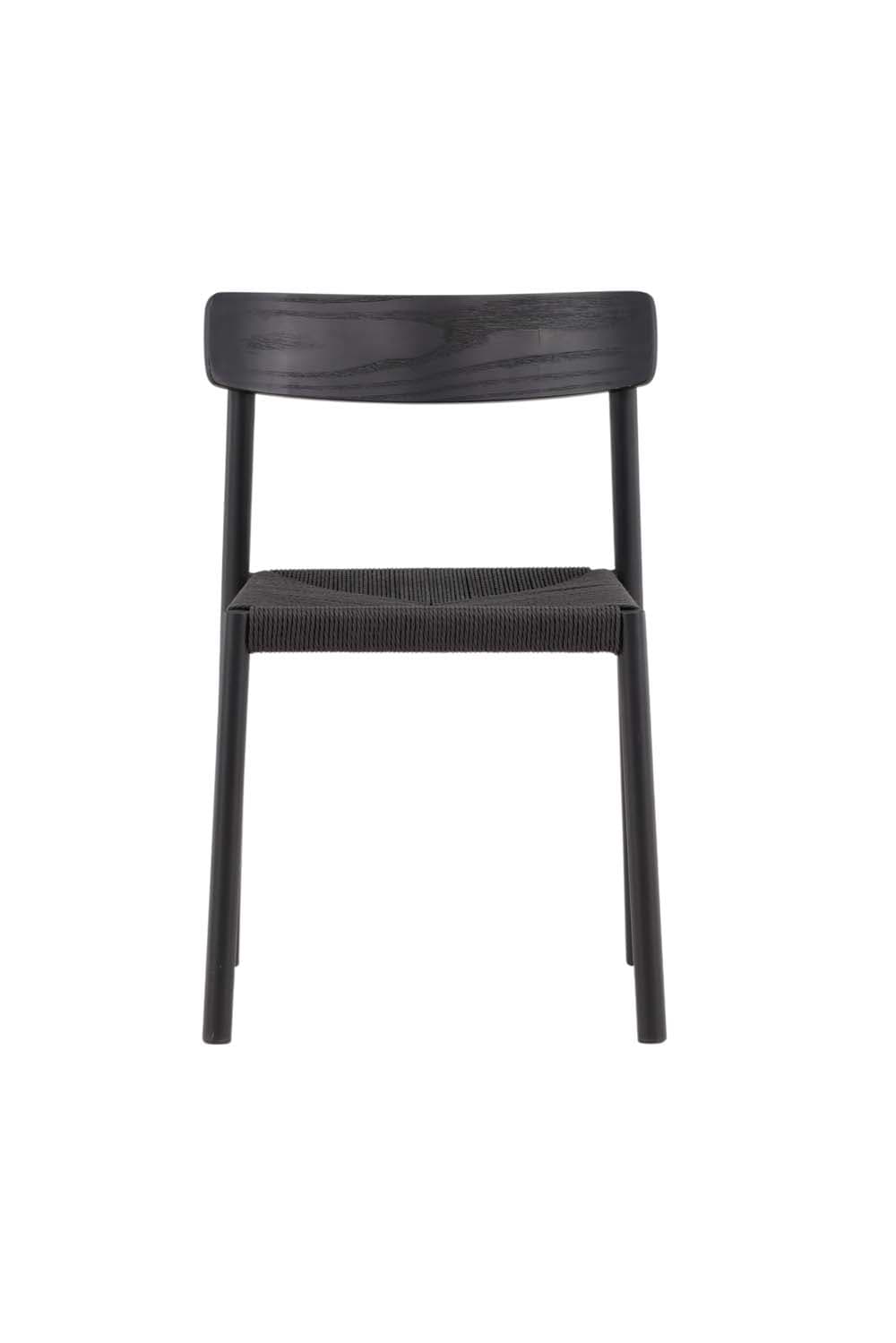 Malmön Esszimmerstuhl geflecht schwarz.